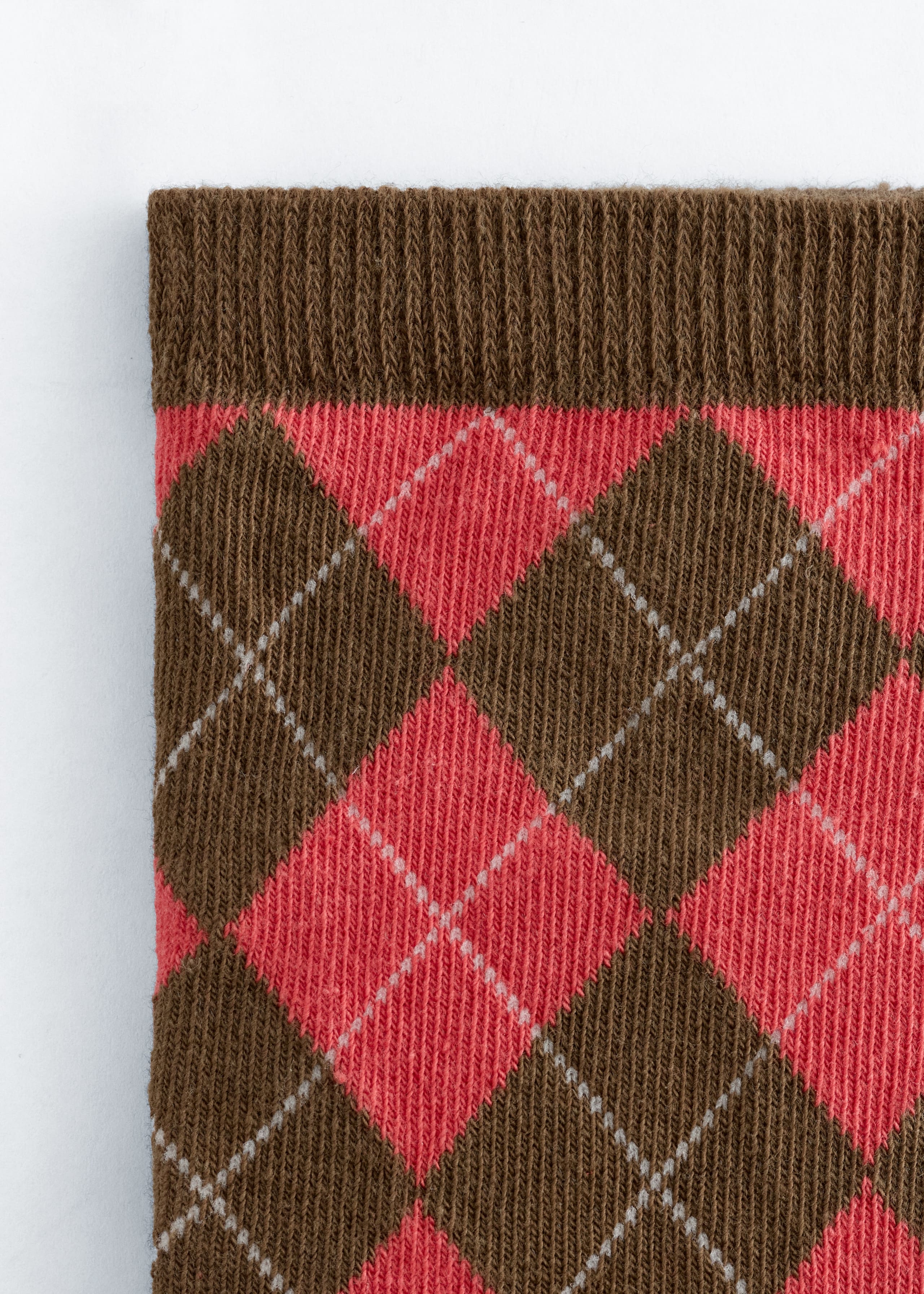 Harlequin Pattern Socks - Green/Blue - Still Life