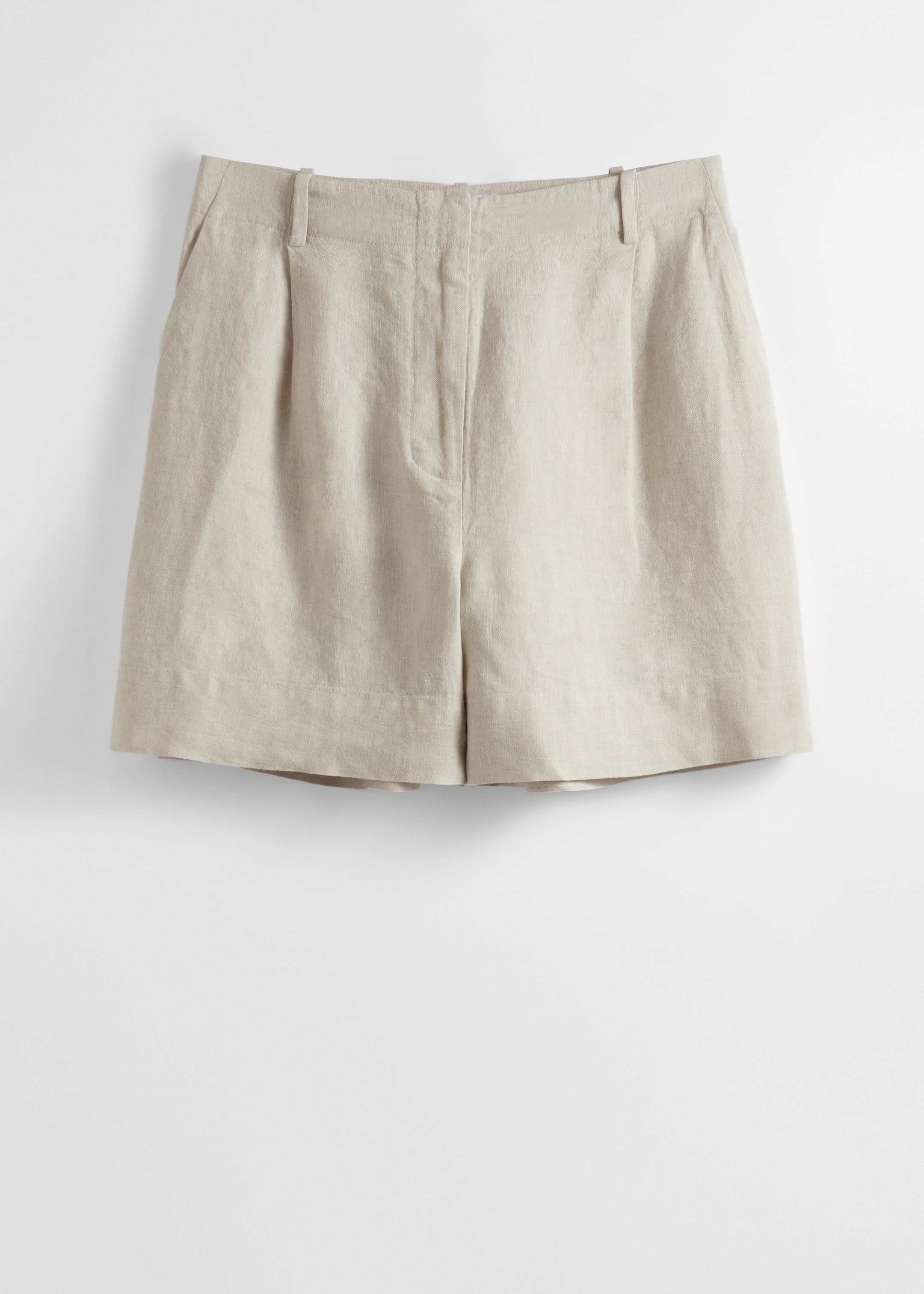 Grotere afbeelding bekijken: Elegante linnen short - Wheat - DAMES | H&M NL 1