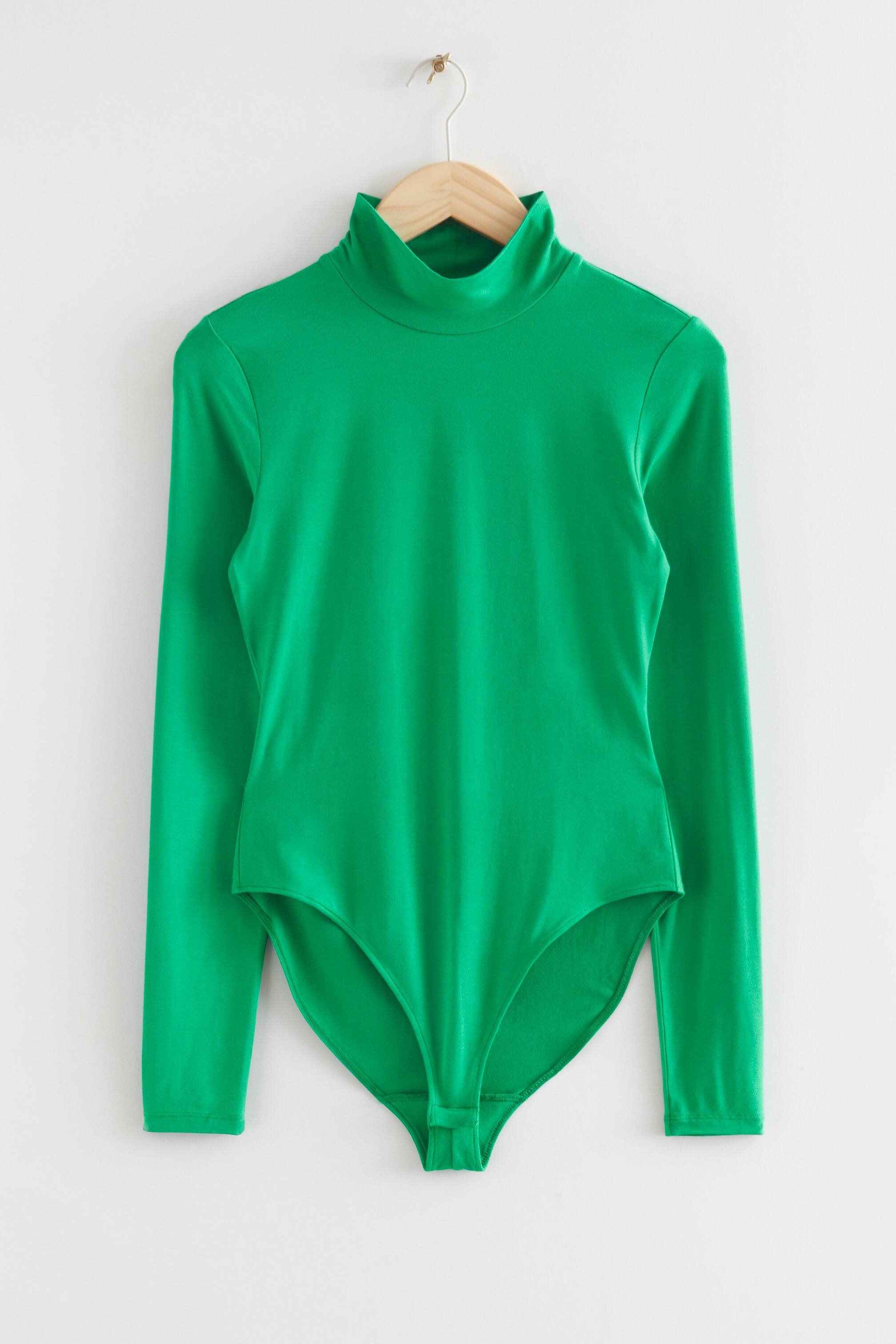 View larger image: Mock Neck Bodysuit - Green - Ladies | H&M GB 1
