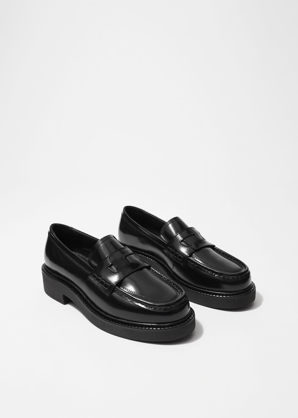 Image of Chunky Leather Loafers