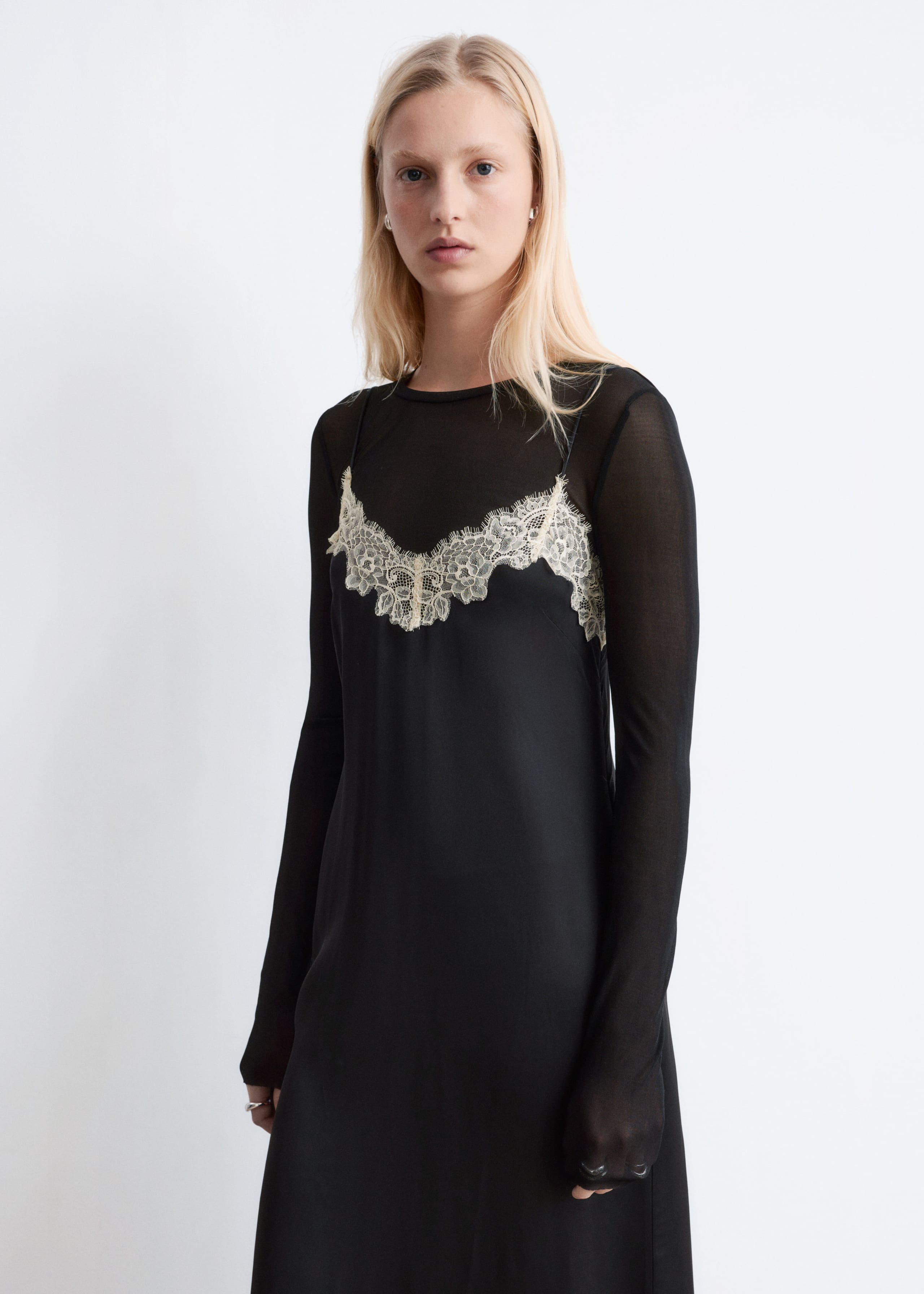 Image of Abito sottoveste midi in raso