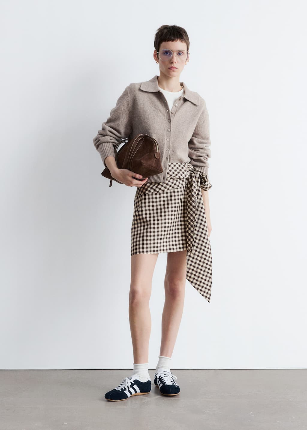 Image of Knitted Collar Cardigan