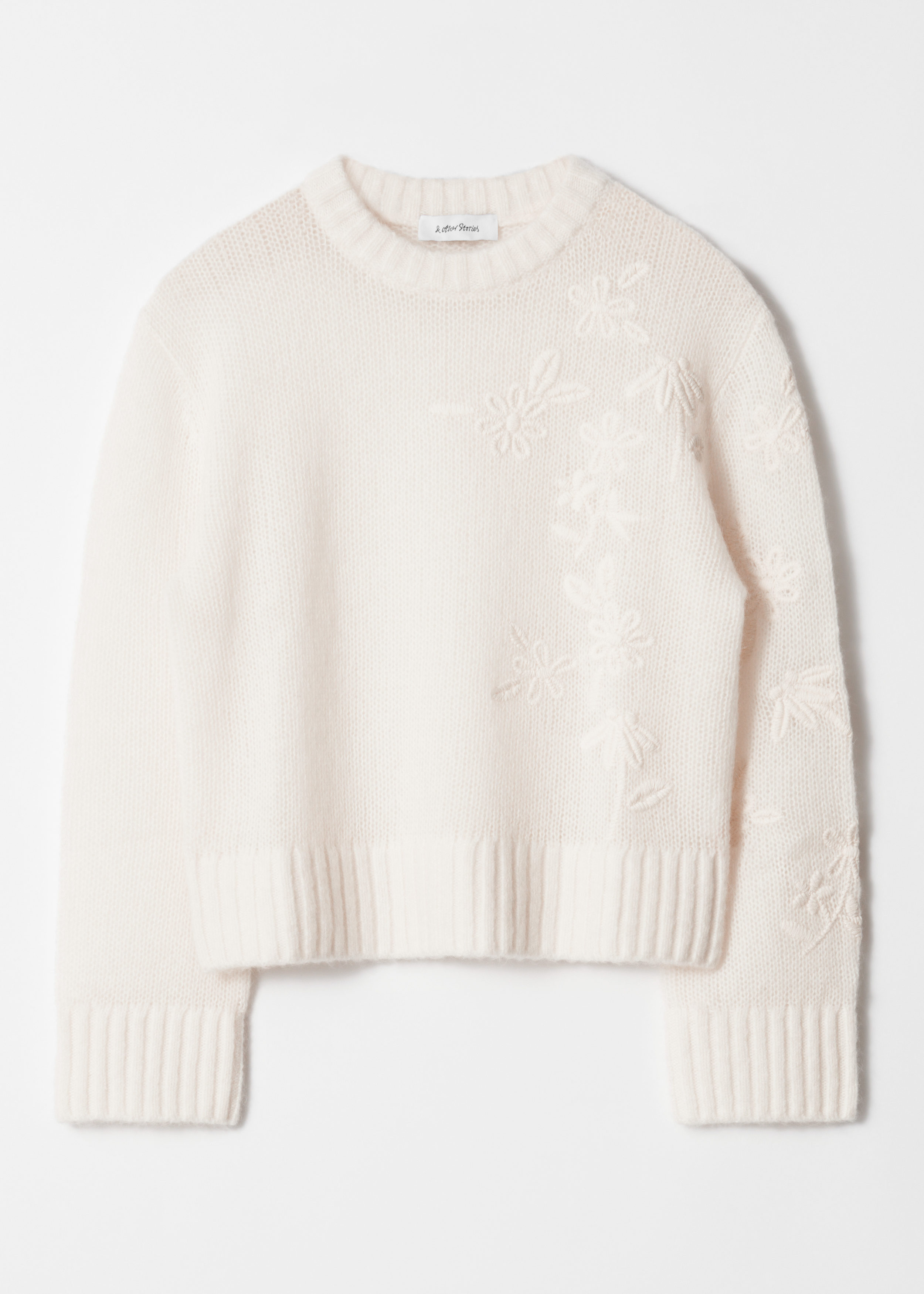 Embroidered Mohair-Blend Sweater