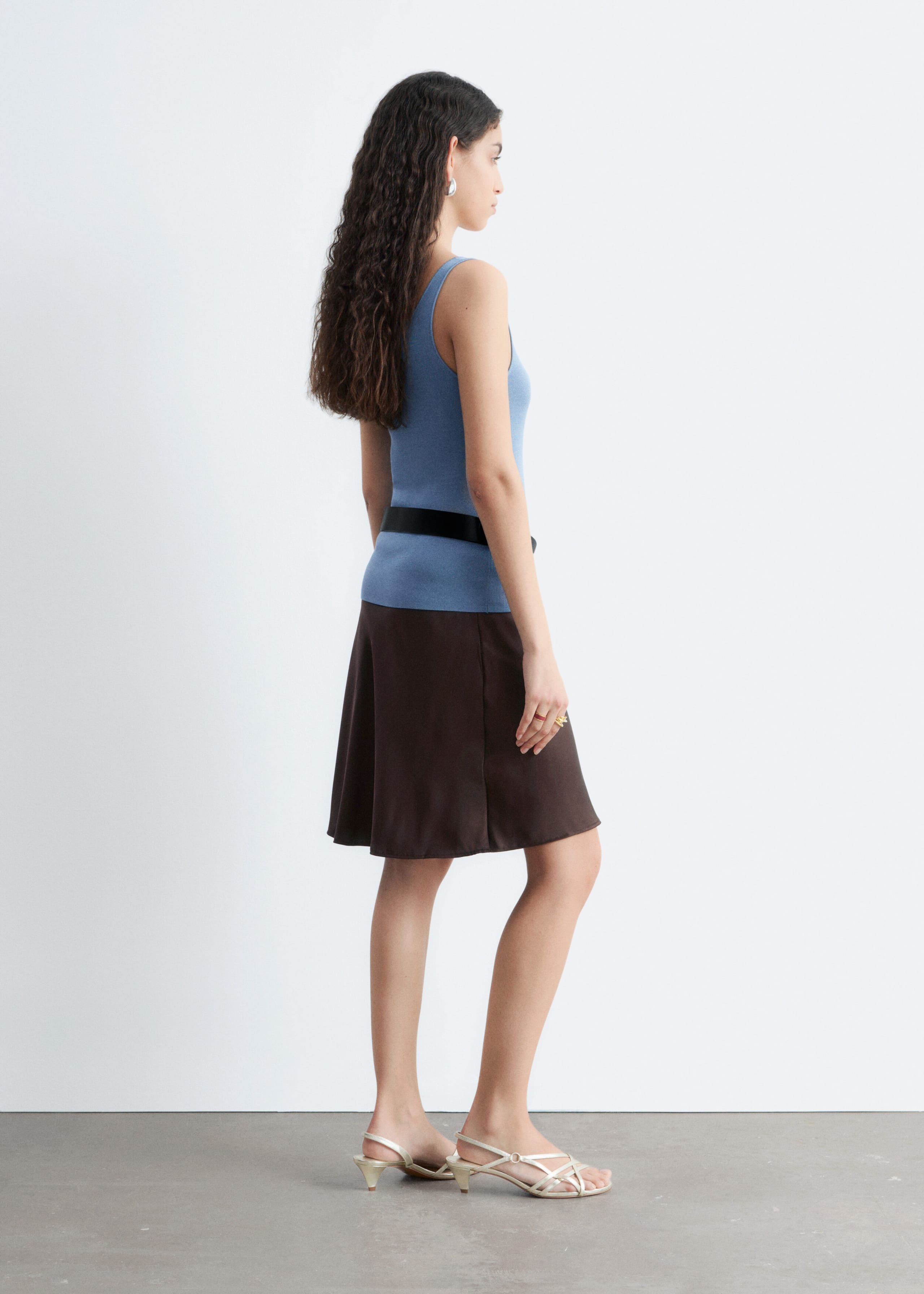 Image of Knitted Scoop-Neck Tank Top