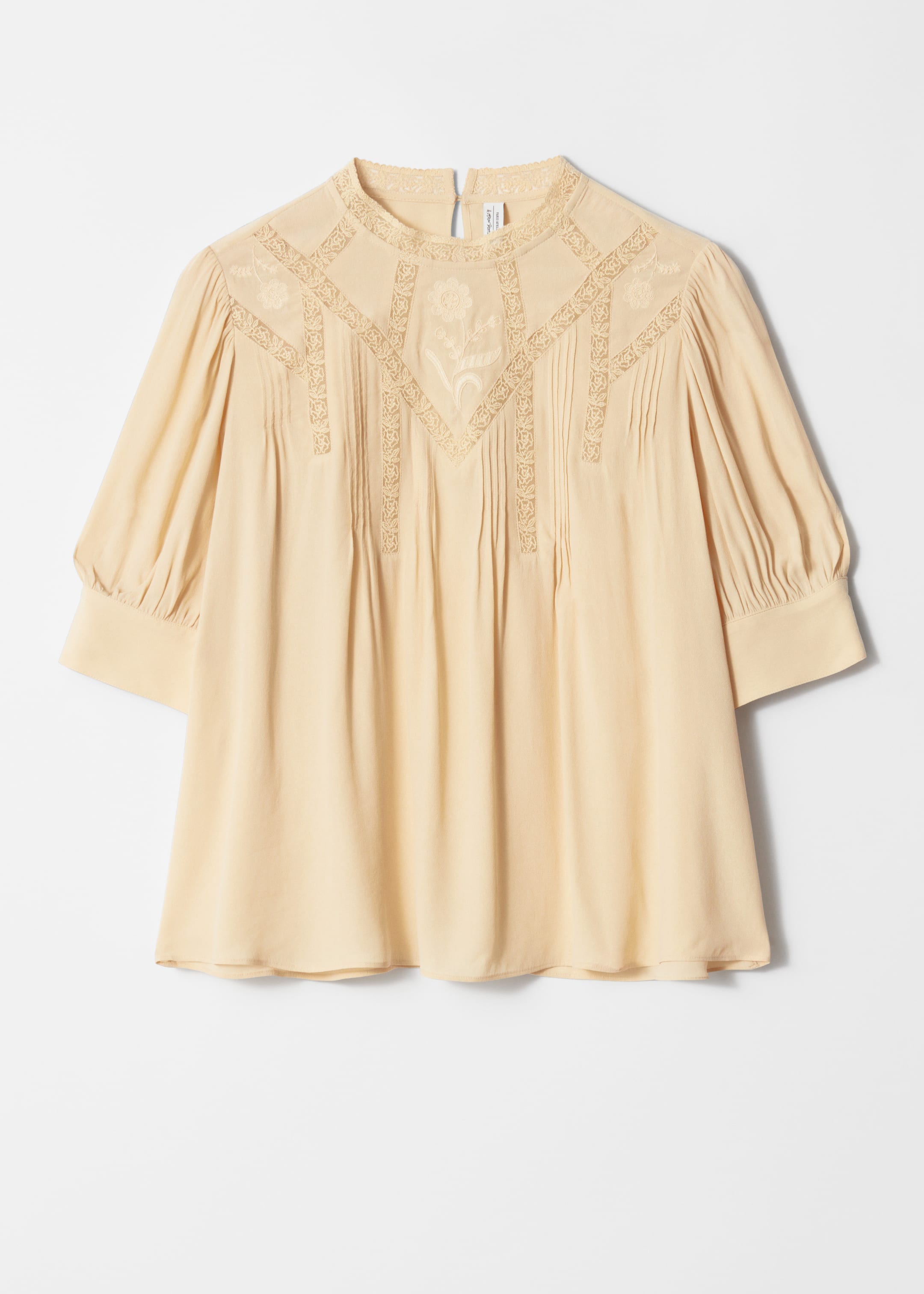 Visualizza immagine più grande: Blusa in pizzo ricamata - Giallo - DONNA | H&M IT 1