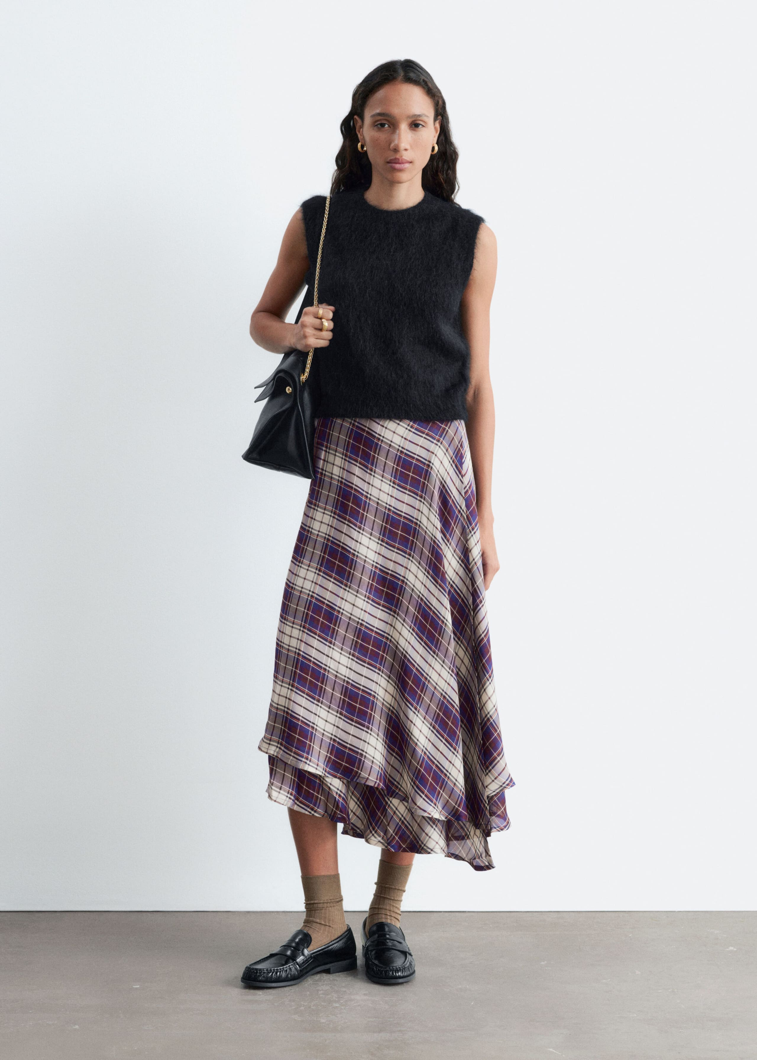 Knitted Mohair-Blend Vest - Black - Still Life
