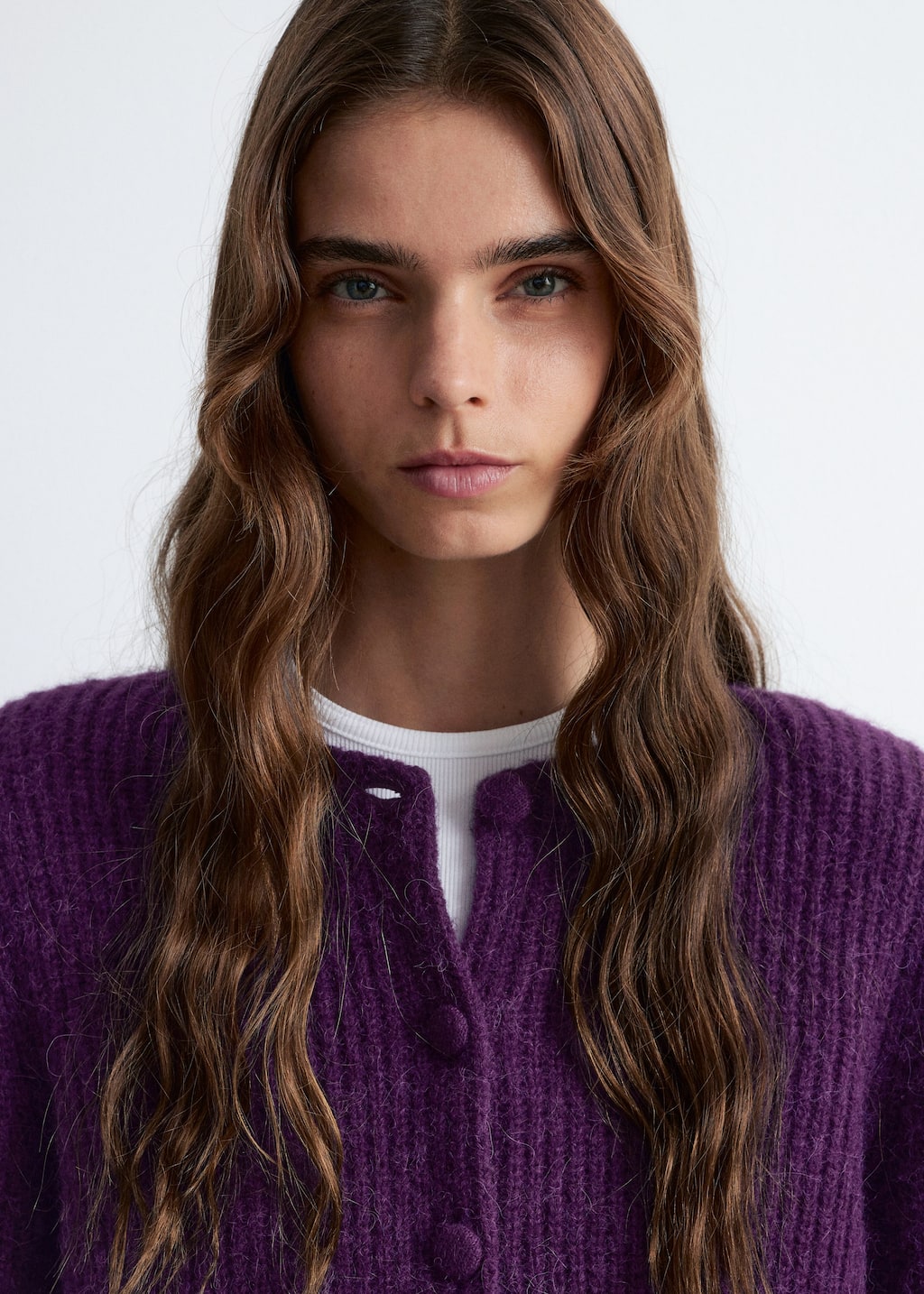 Image of Rib-Knit Cardigan