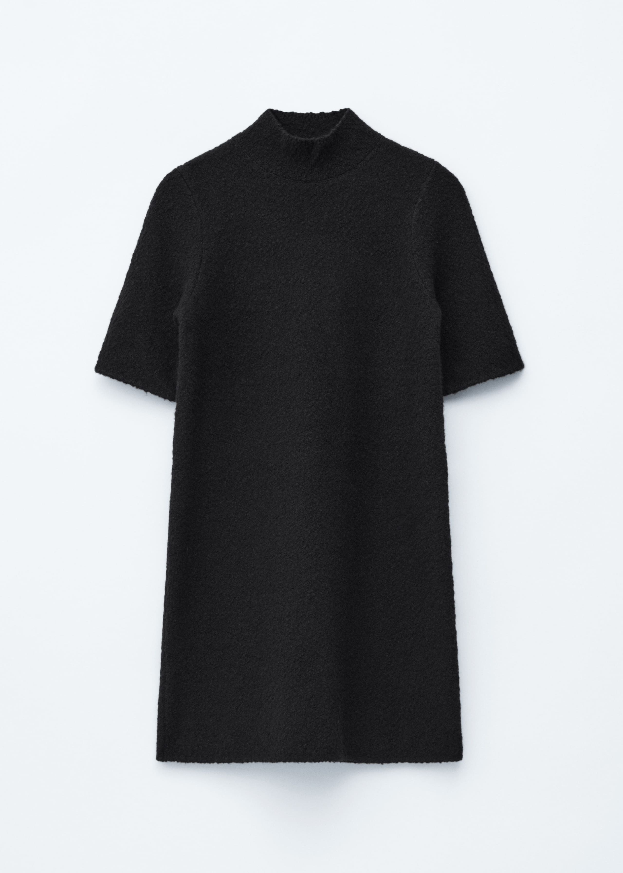 Image of Minivestido de bouclé con cuello alto
