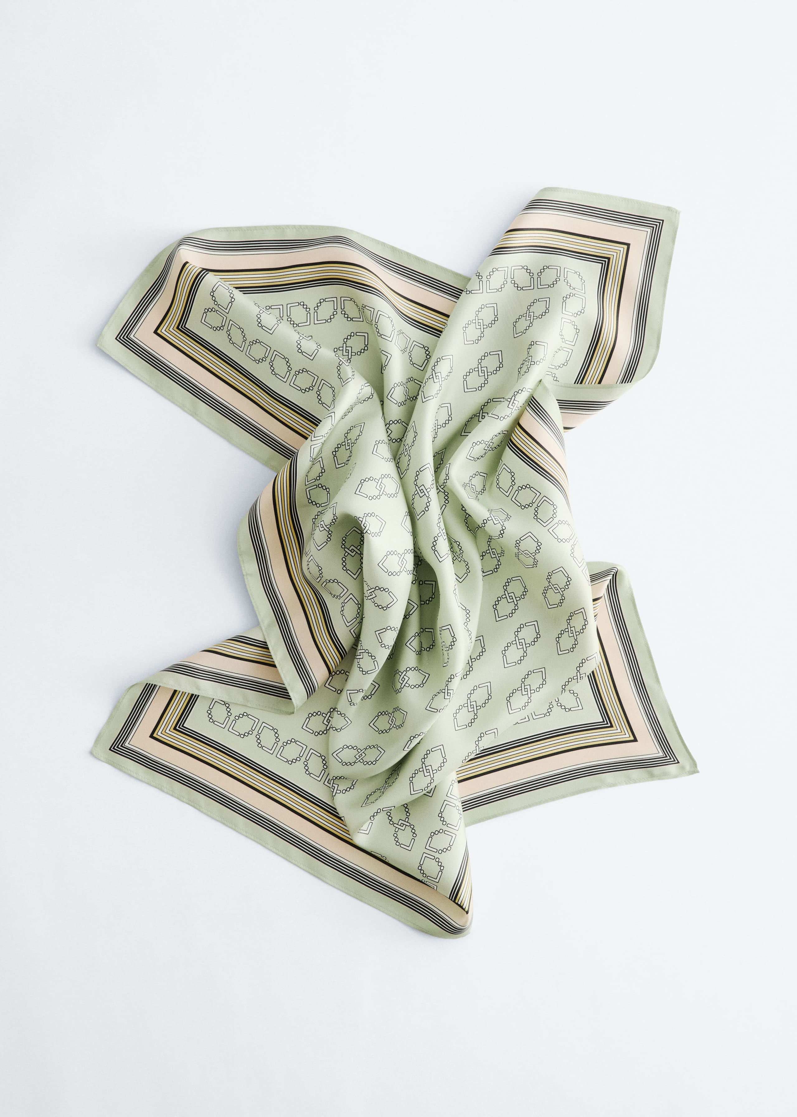 Image of Foulard in seta con stampa grafica