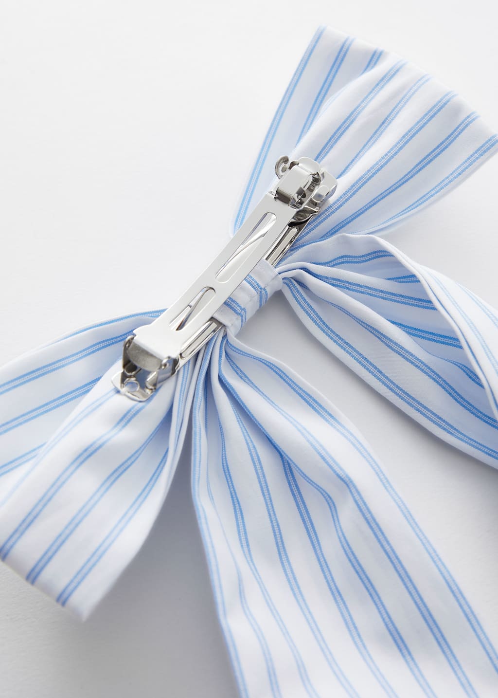 Image of Striped Bow Hair-Clip