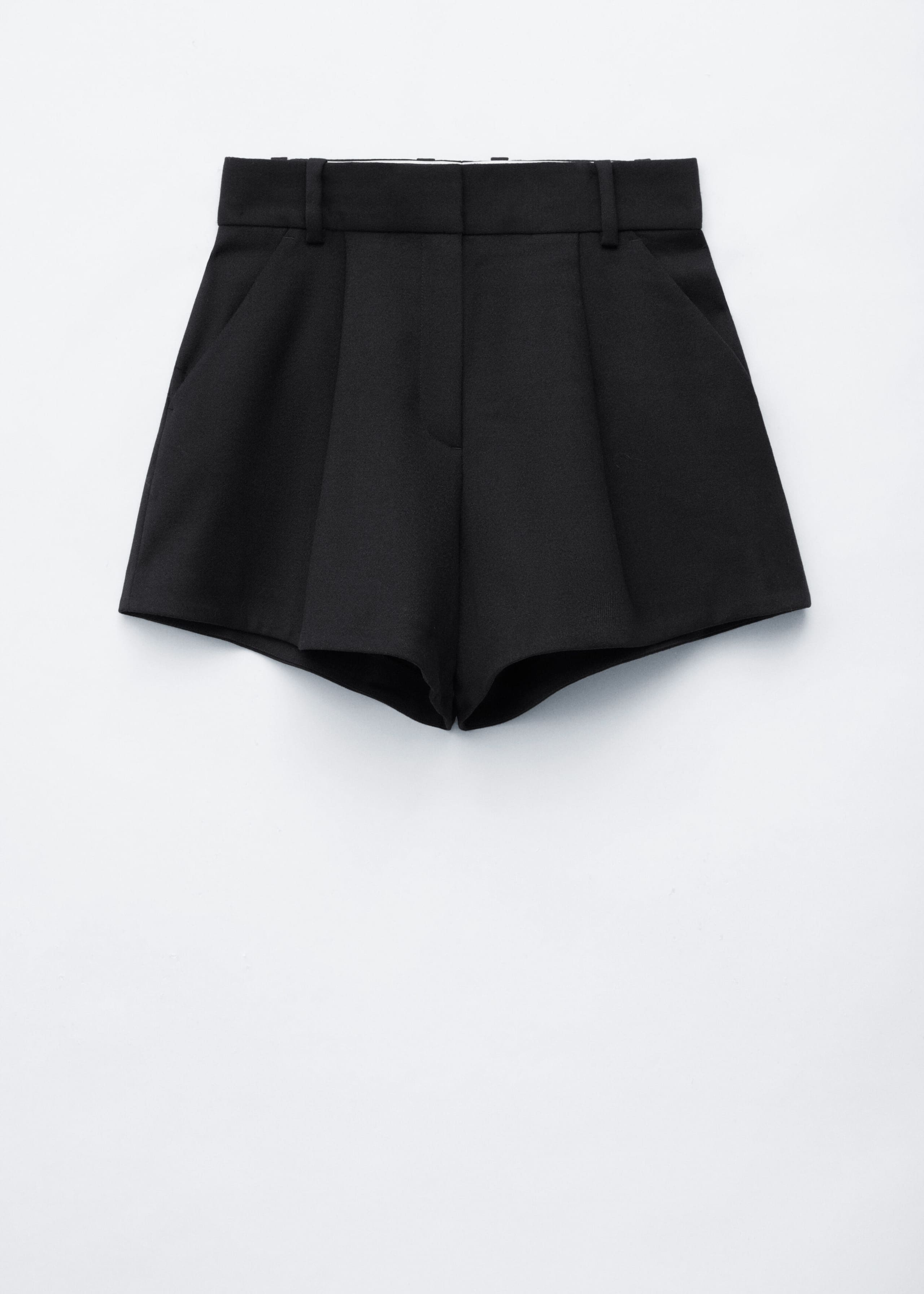 Pleated A-Line Shorts - Black - Still Life