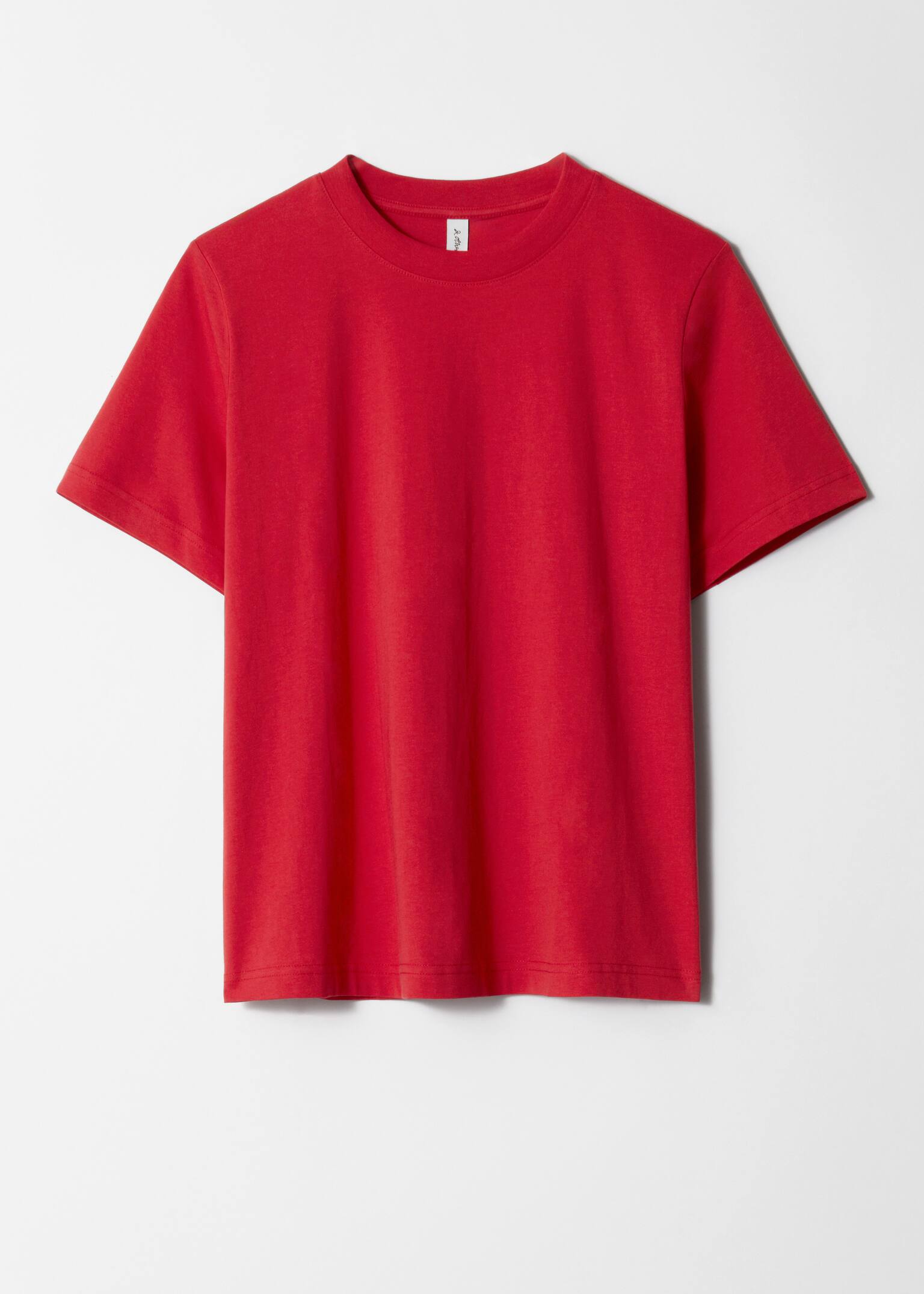 T-shirt z okrągłym dekoltem - Czerwony/Jasnozielony/Biały/Ciemnoszary melanż/Czarny/Mole - 2