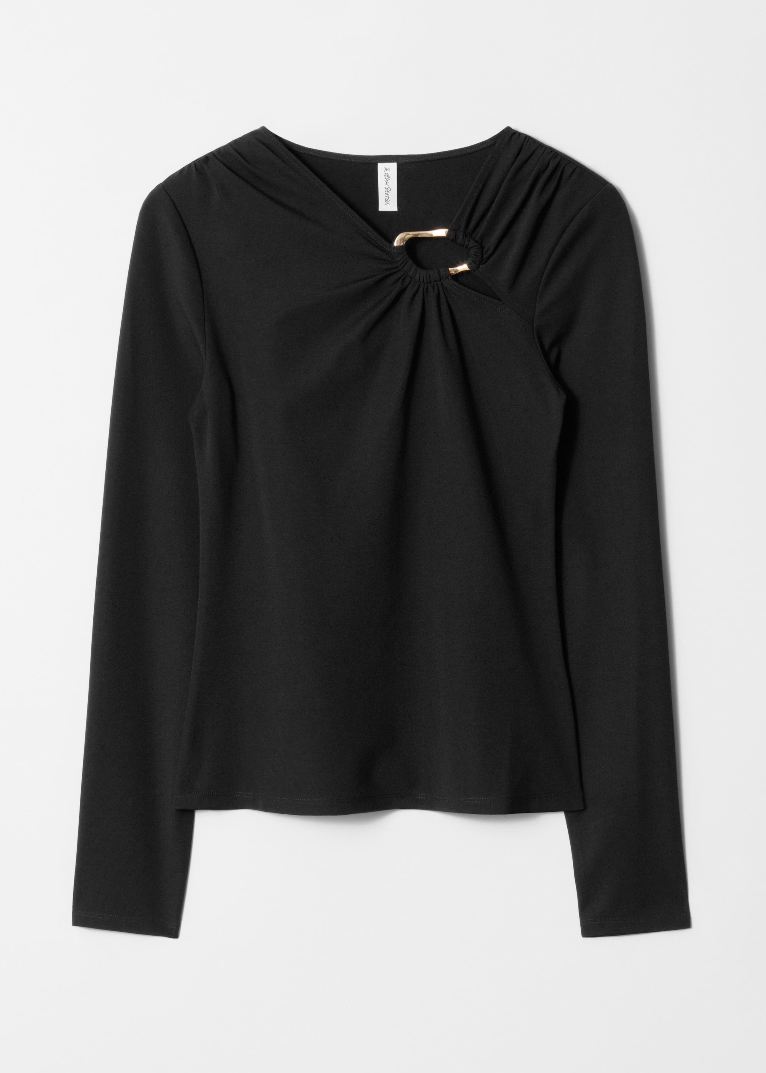 Ruched Buckle-Detail Top - Mole - Still Life