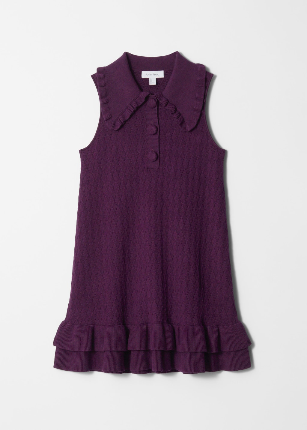 Image of Knitted Frill Mini Dress