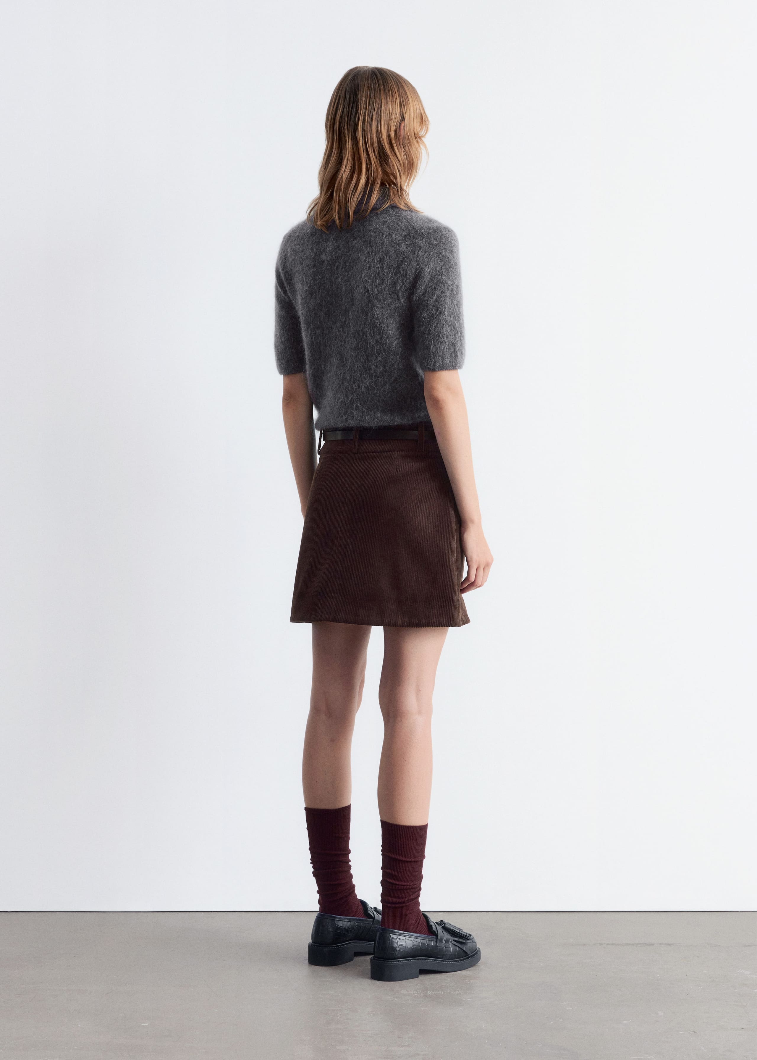 Image of Brushed Knit Polo T-Shirt