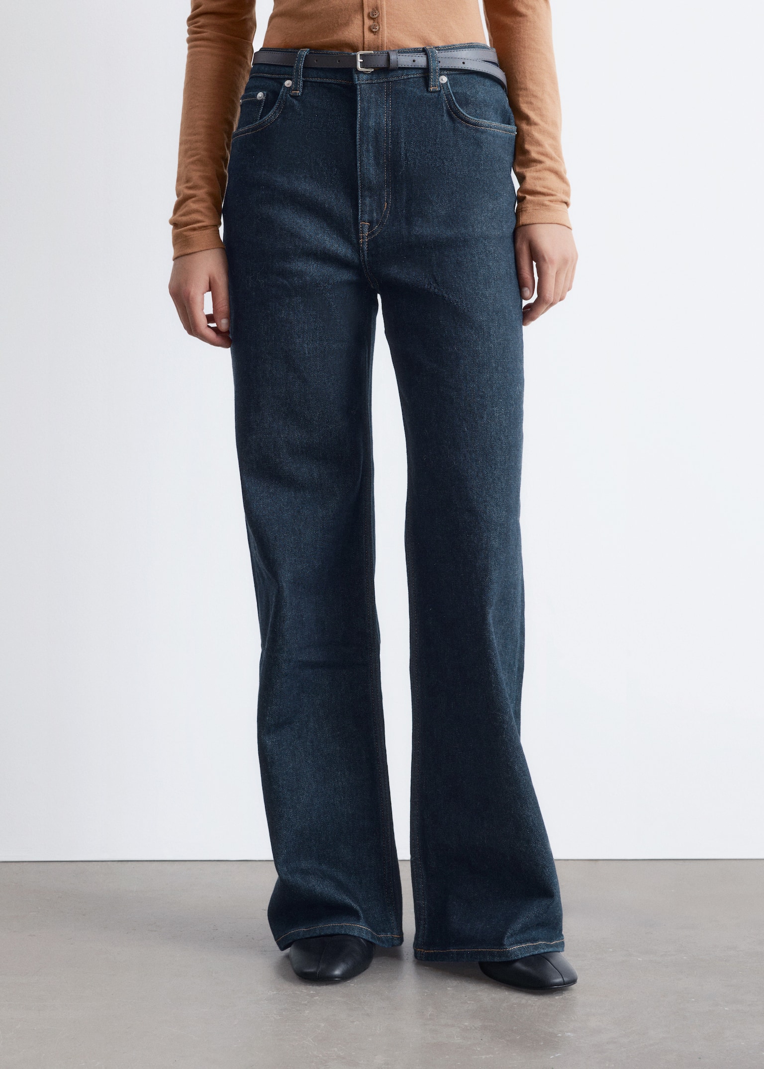 Wide-Leg Jeans - Dark Blue/Dark Red/Blue/Mid Blue Wash/Light blue/Medium Blue/Black/Dark Brown/Grey - 4
