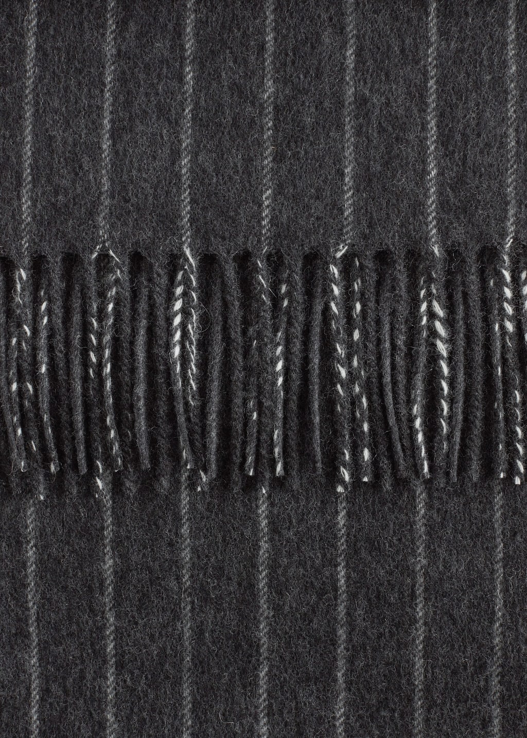 Image of Cashmere-Blend Fringed Blanket Scarf