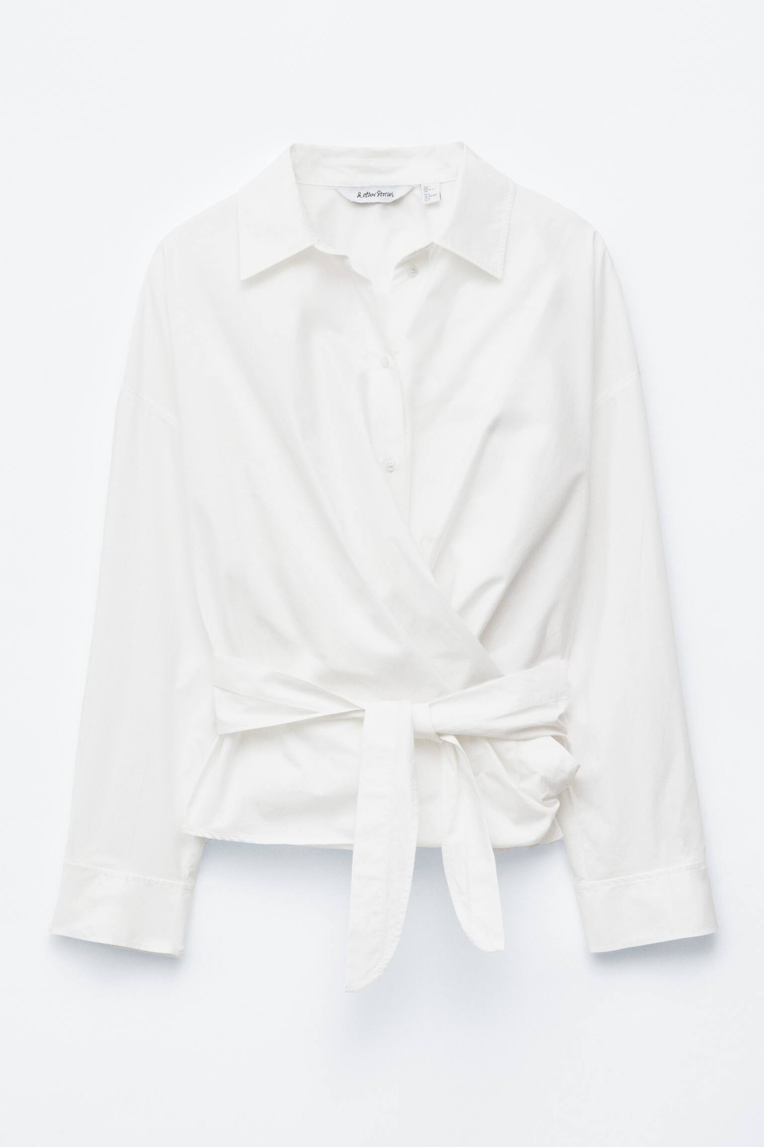 Chemise en coton à taille ceinturée - Blanc - 2