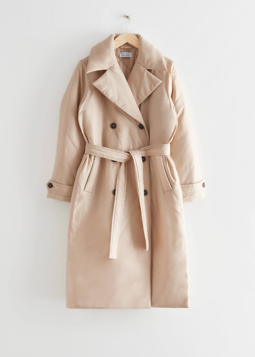 Padded Trench Coat - Black - Natura morta