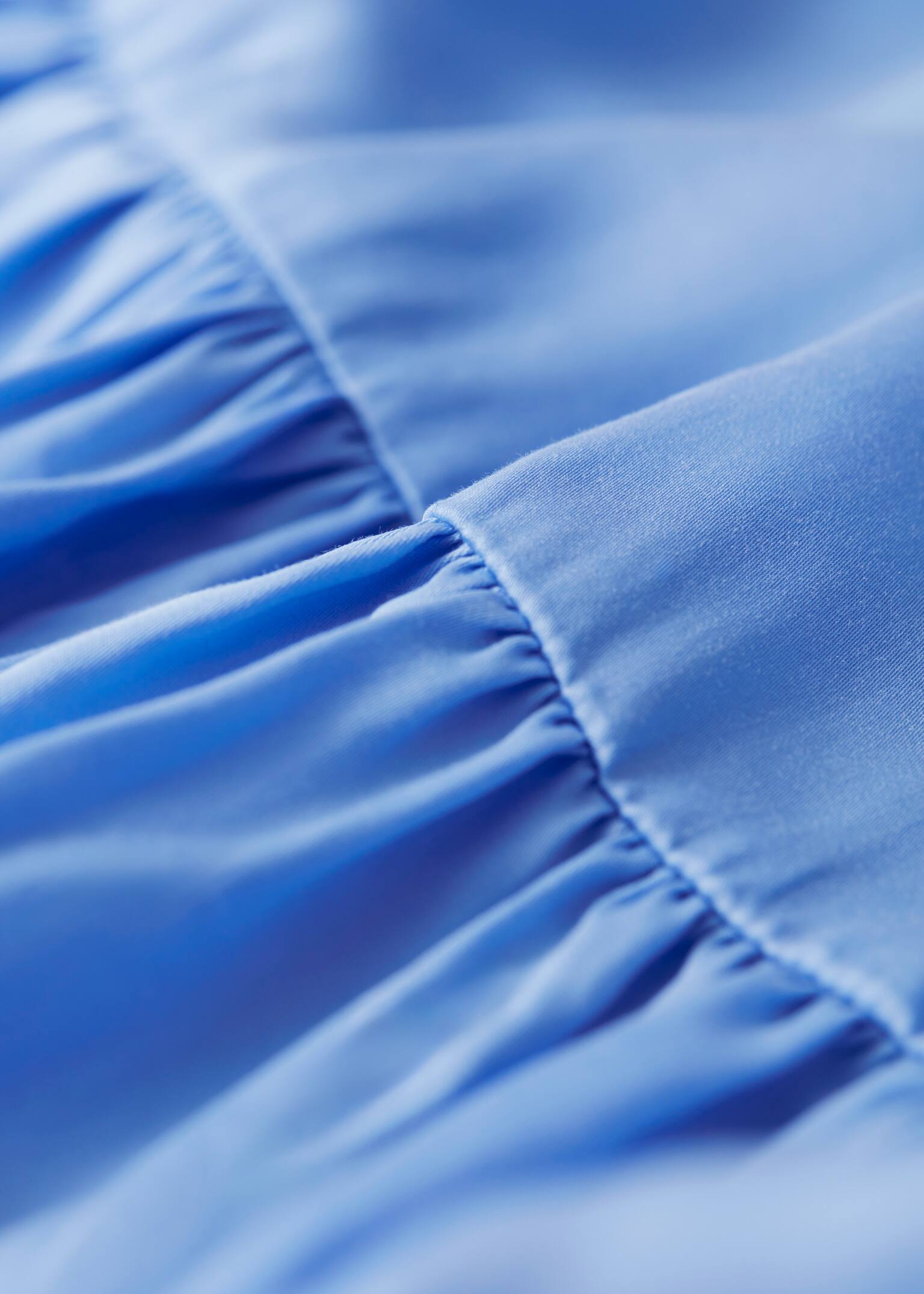 Minivestido con volantes - Celeste/Negro/Estampado rosa - 2