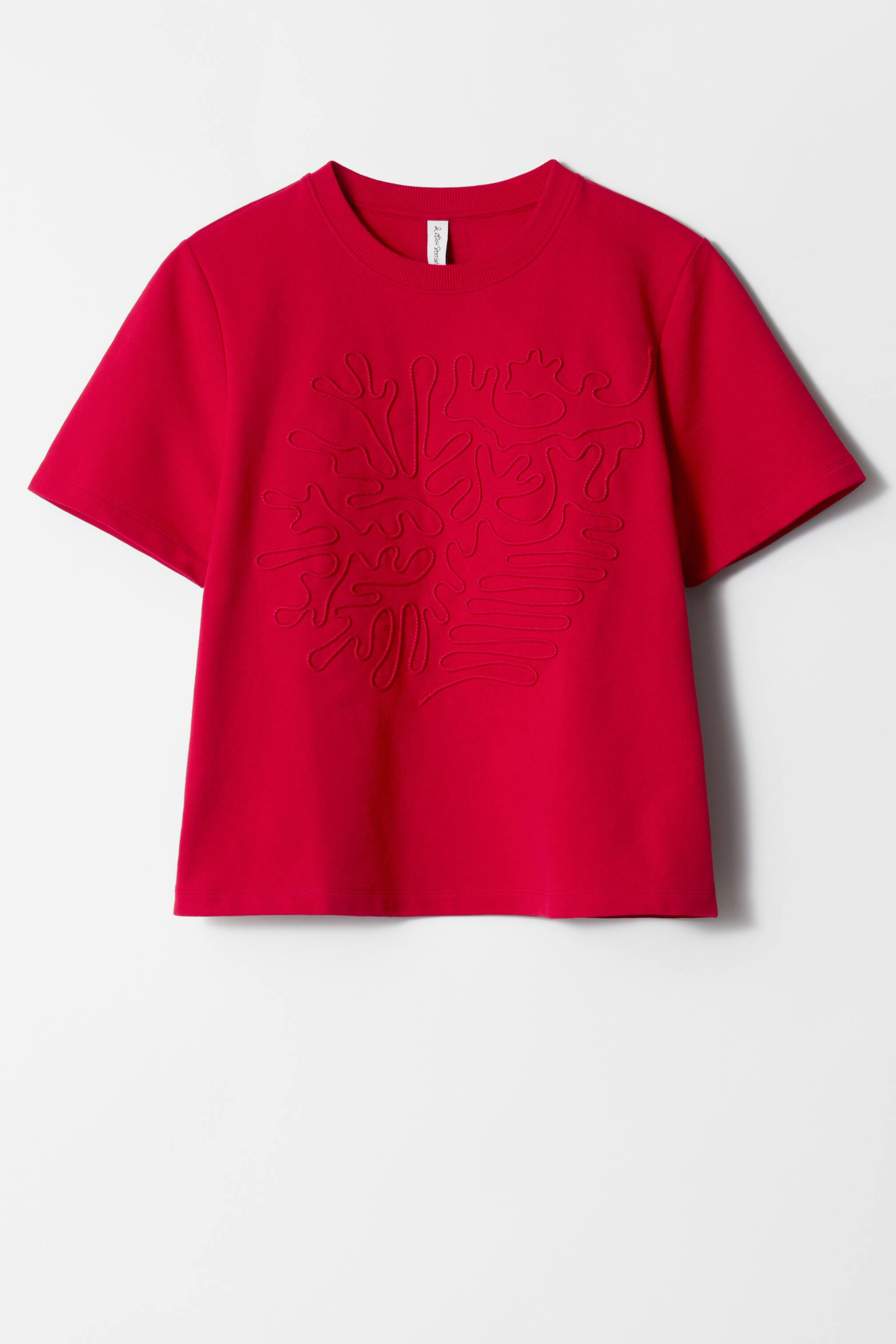 Vis større bilde: T-skjorte med blomsterapplikasjon - Rød - Ladies | H&M NO 1