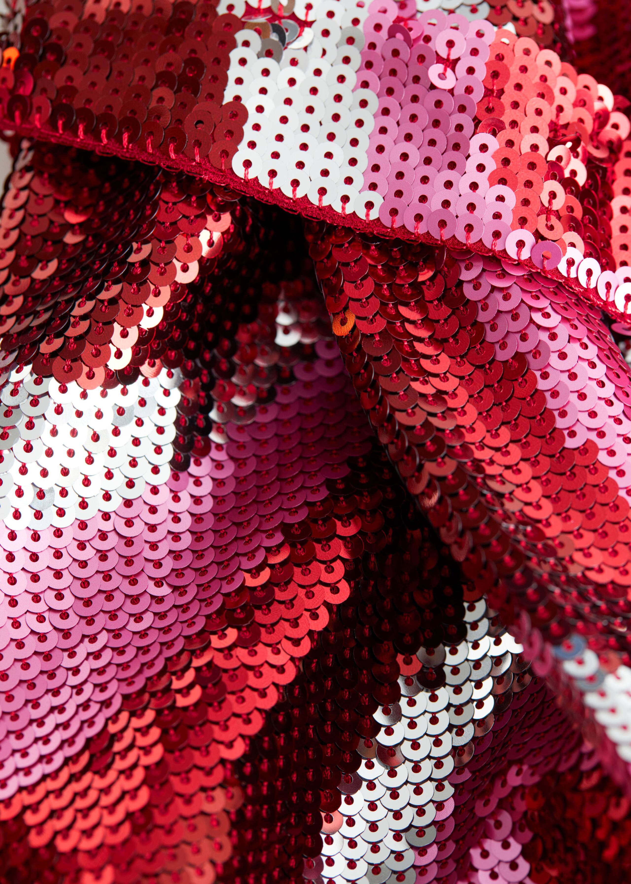 Sequin Swirl Shirt Dress - {{variantName}} - Descriptive Detail