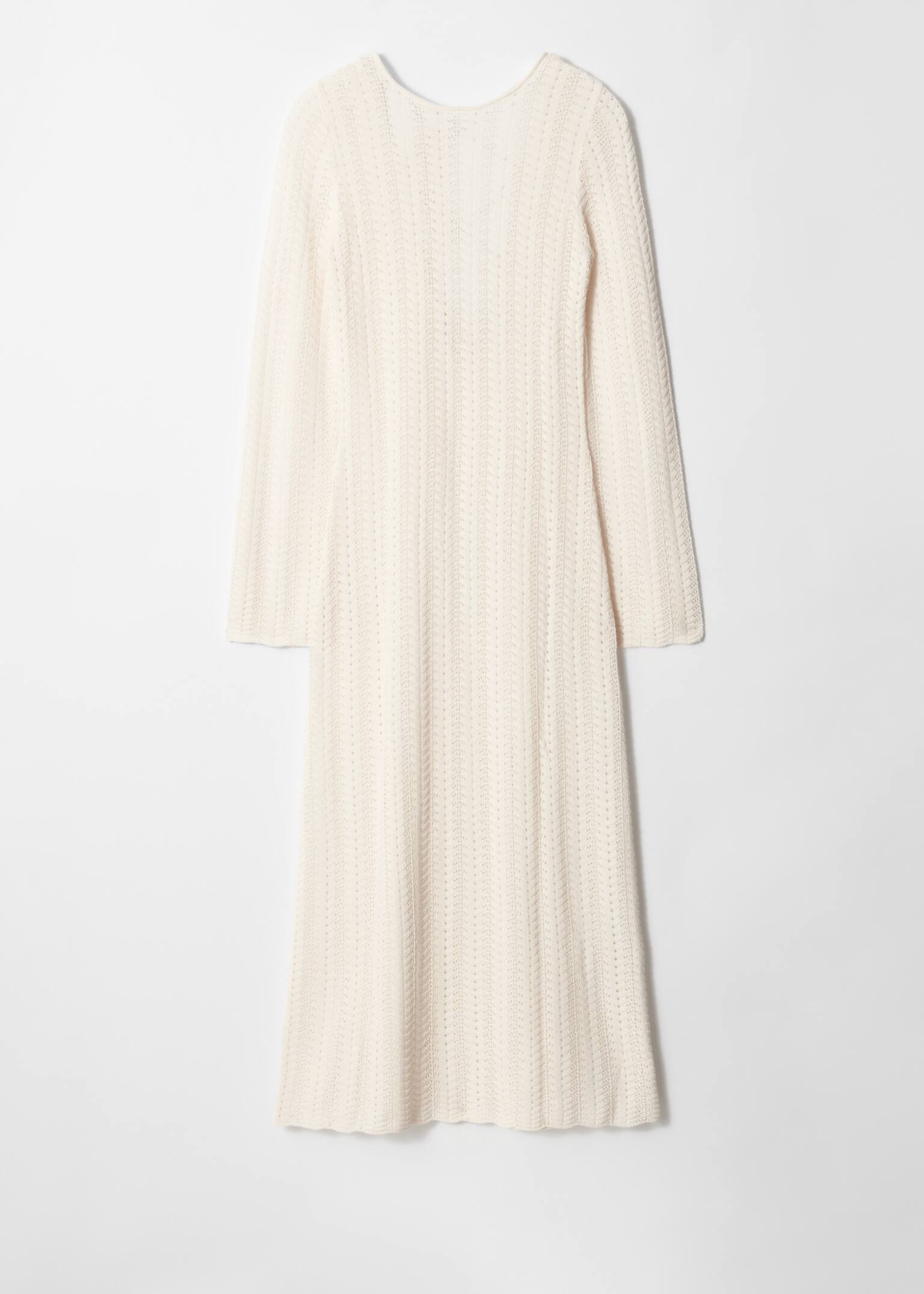 Robe midi en maille pointelle - Blanc/Vert clair - 2