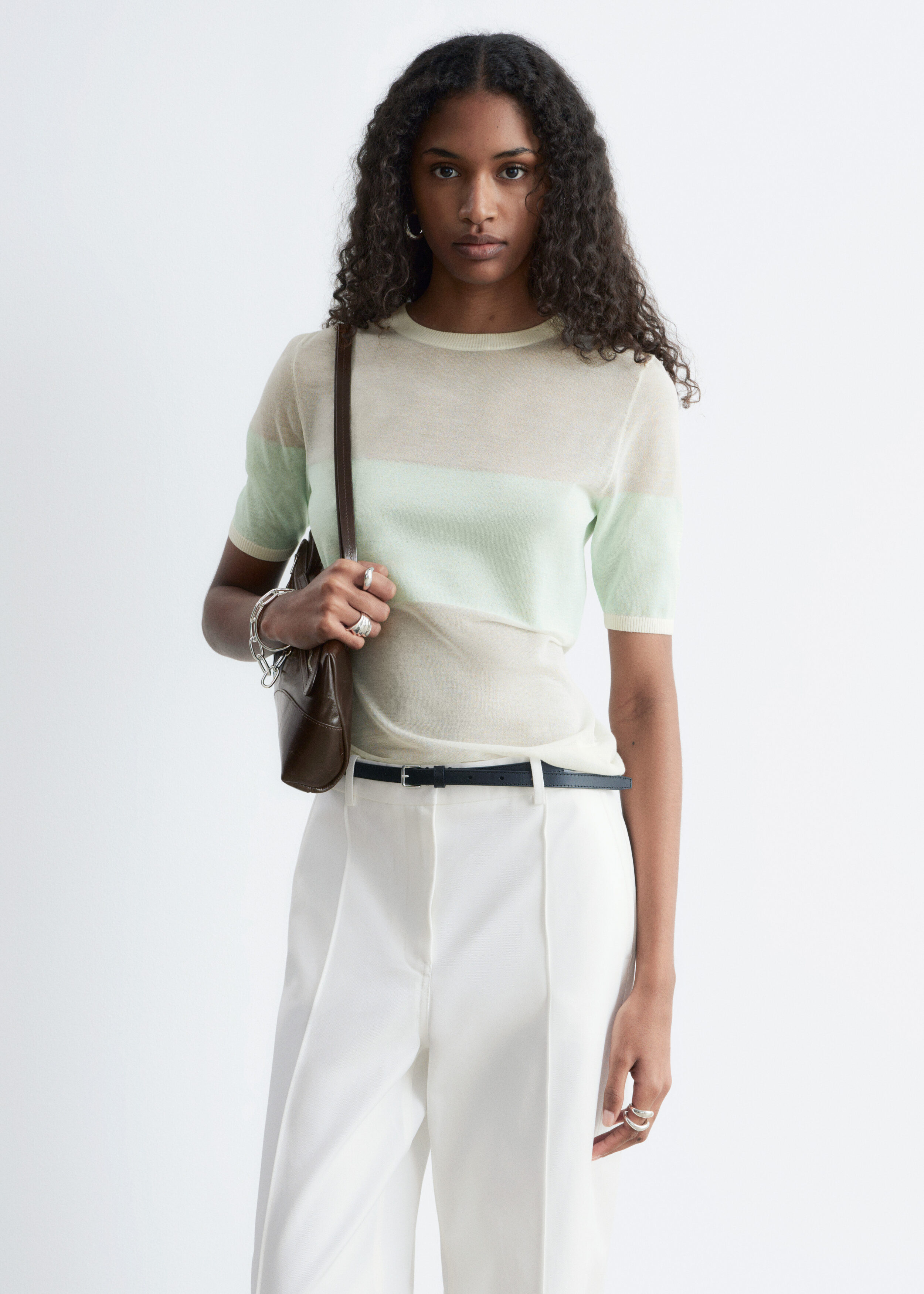 Sheer Knitted T-Shirt