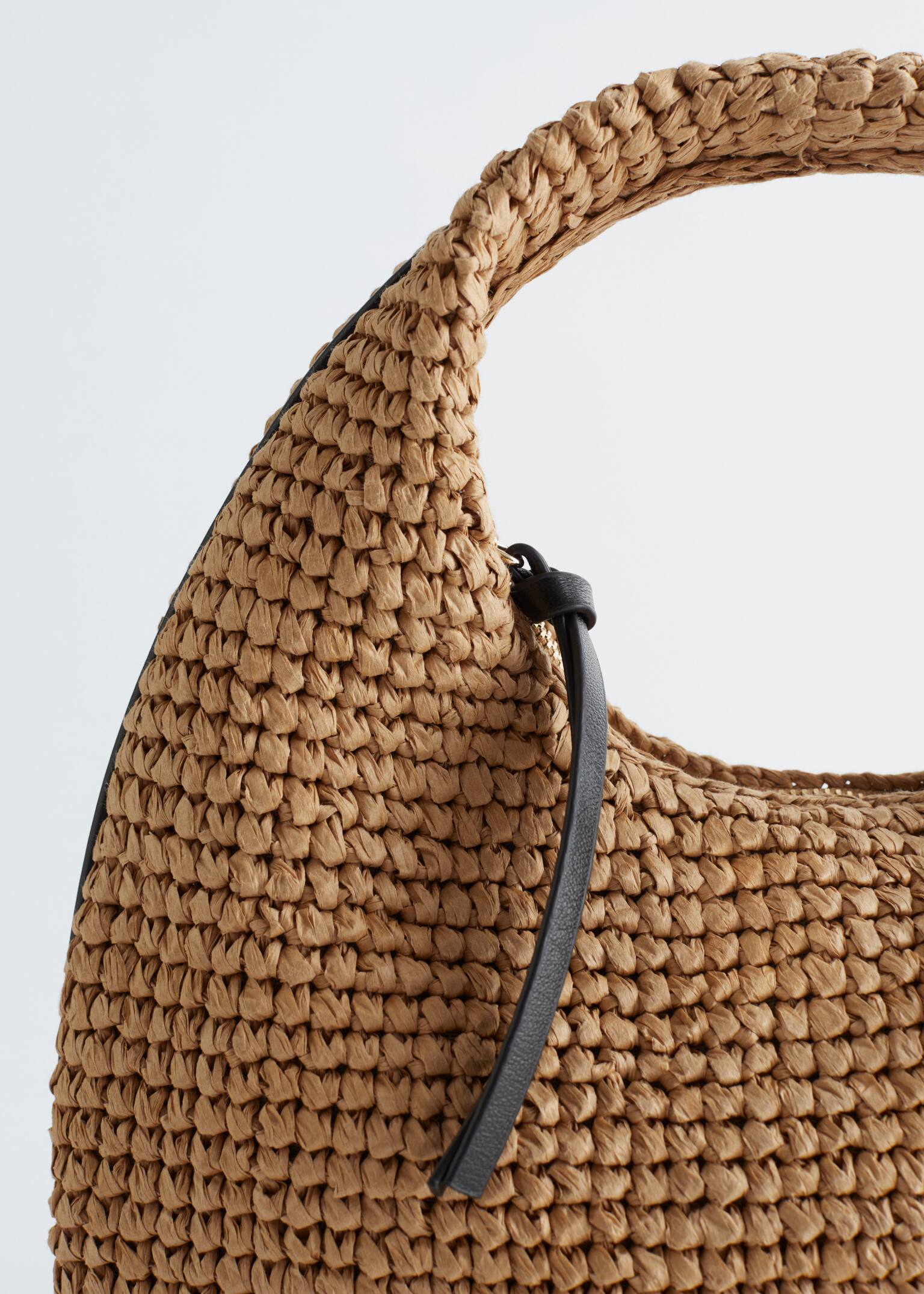 Μικρή Τσάντα από Άχυρο - Μπεζ - 4