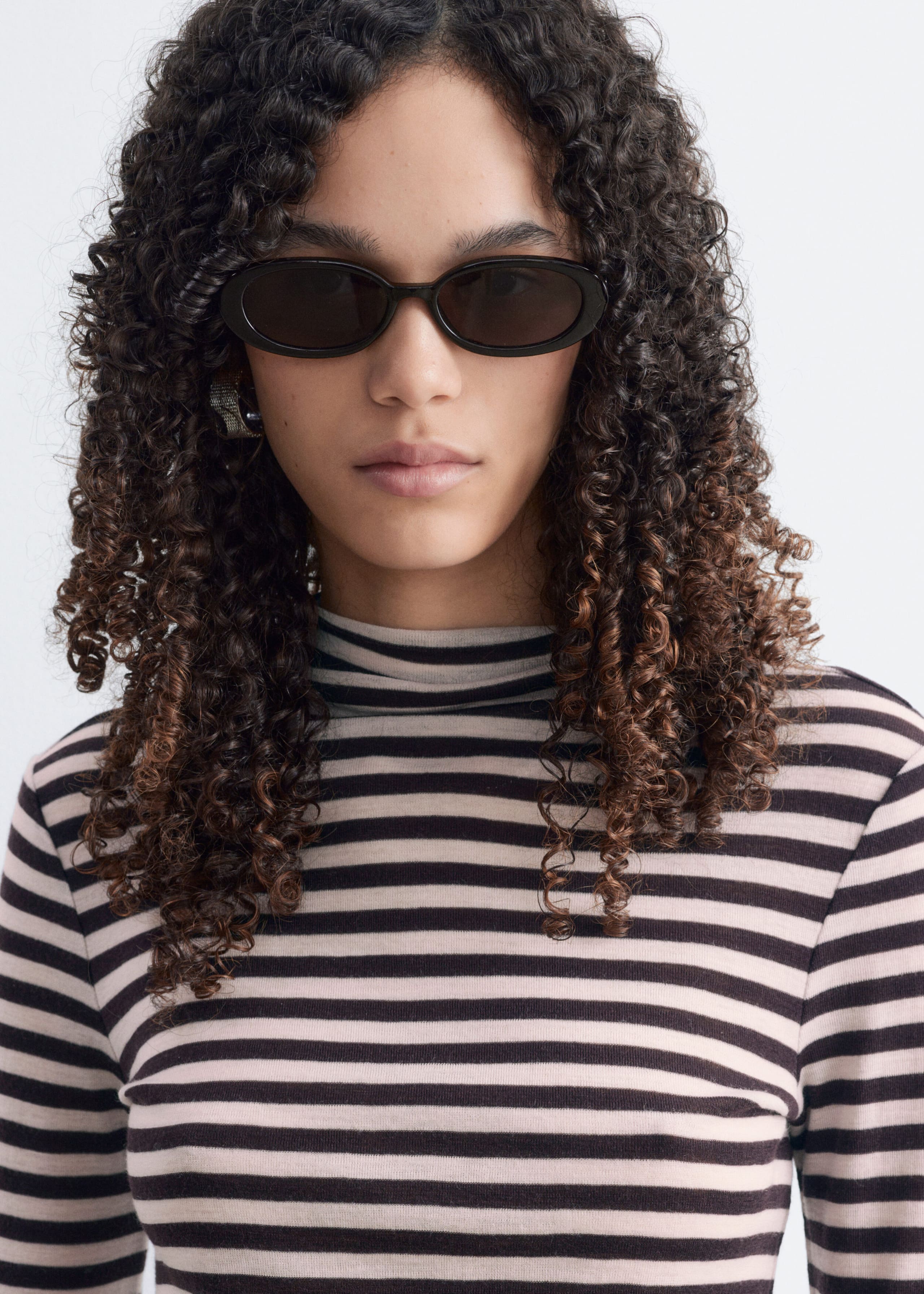 Wool Mock-Neck Top - White/Black - Lookbook