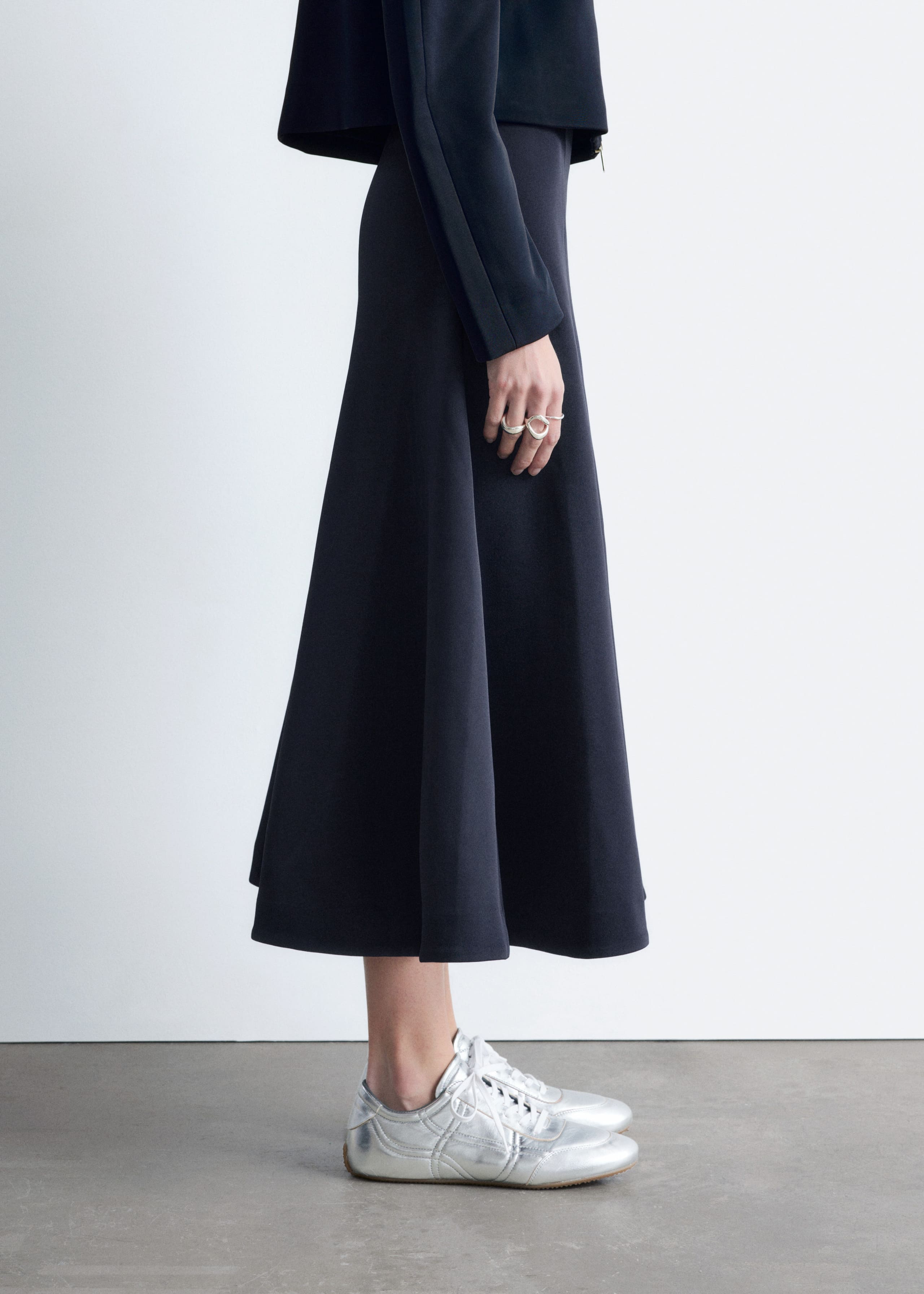 Image of Voluminous Midi Skirt