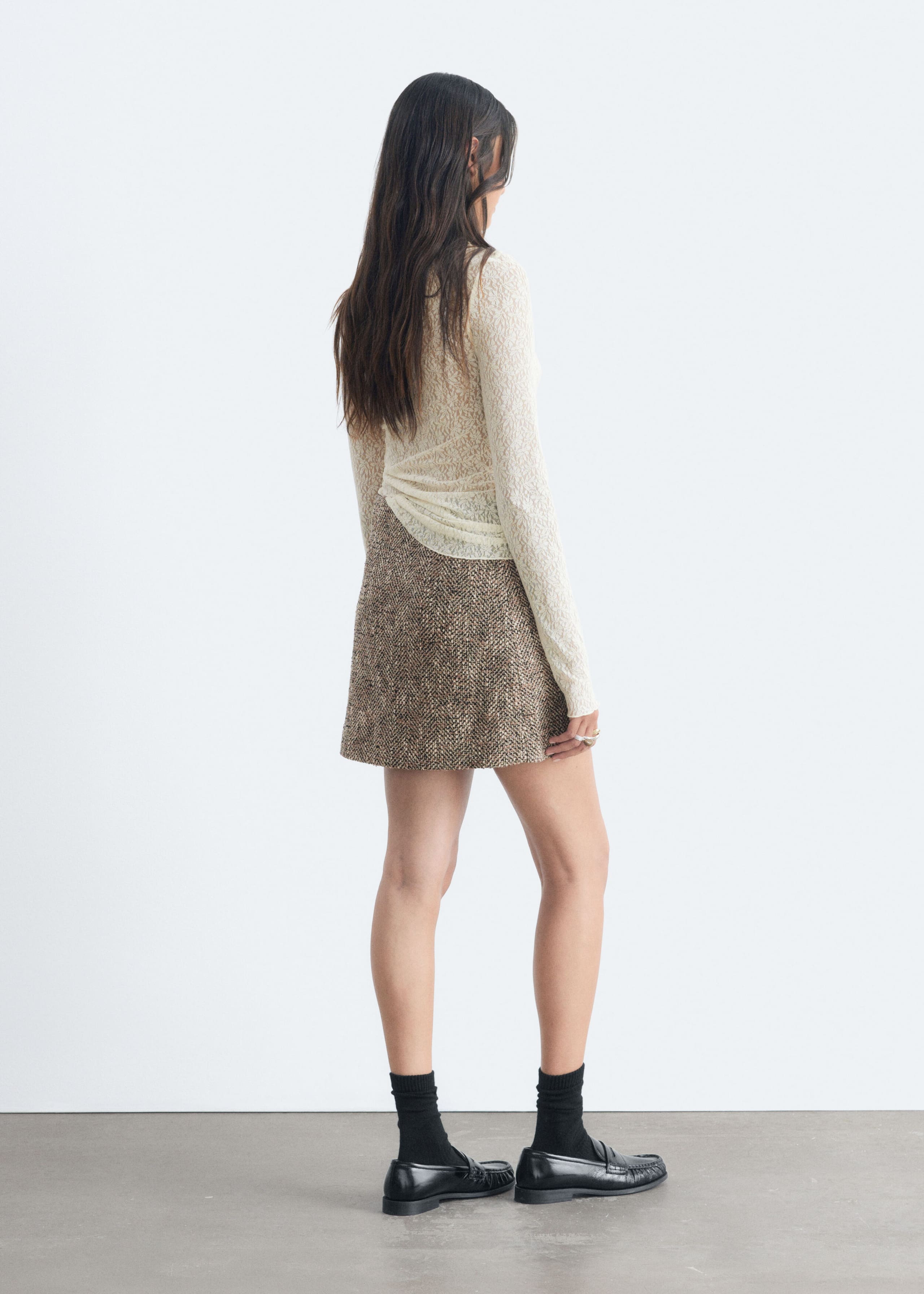 Lace Turtleneck Top - Lilac - Lookbook