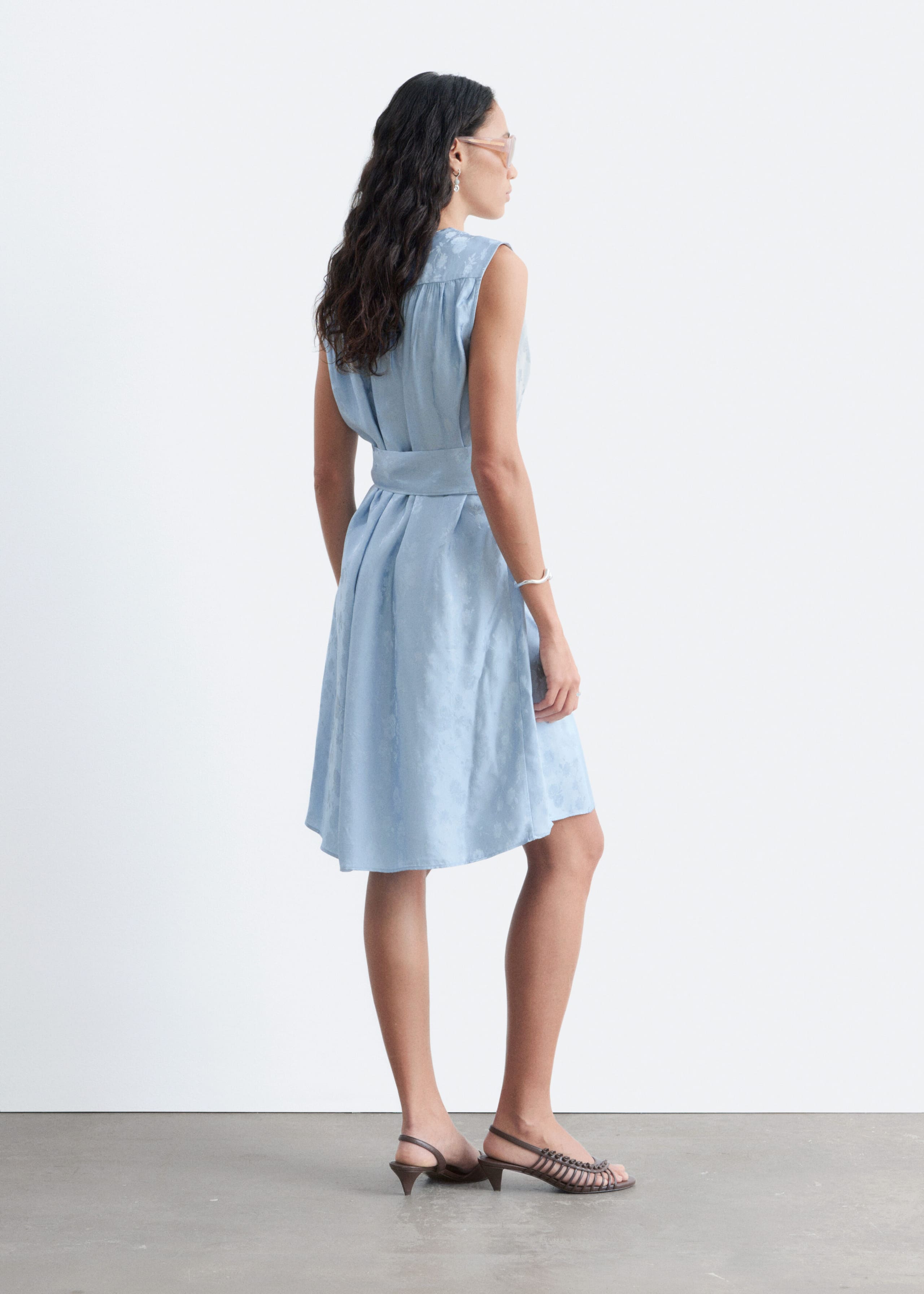 Jacquard Mini Dress - Hellblau - Lookbook
