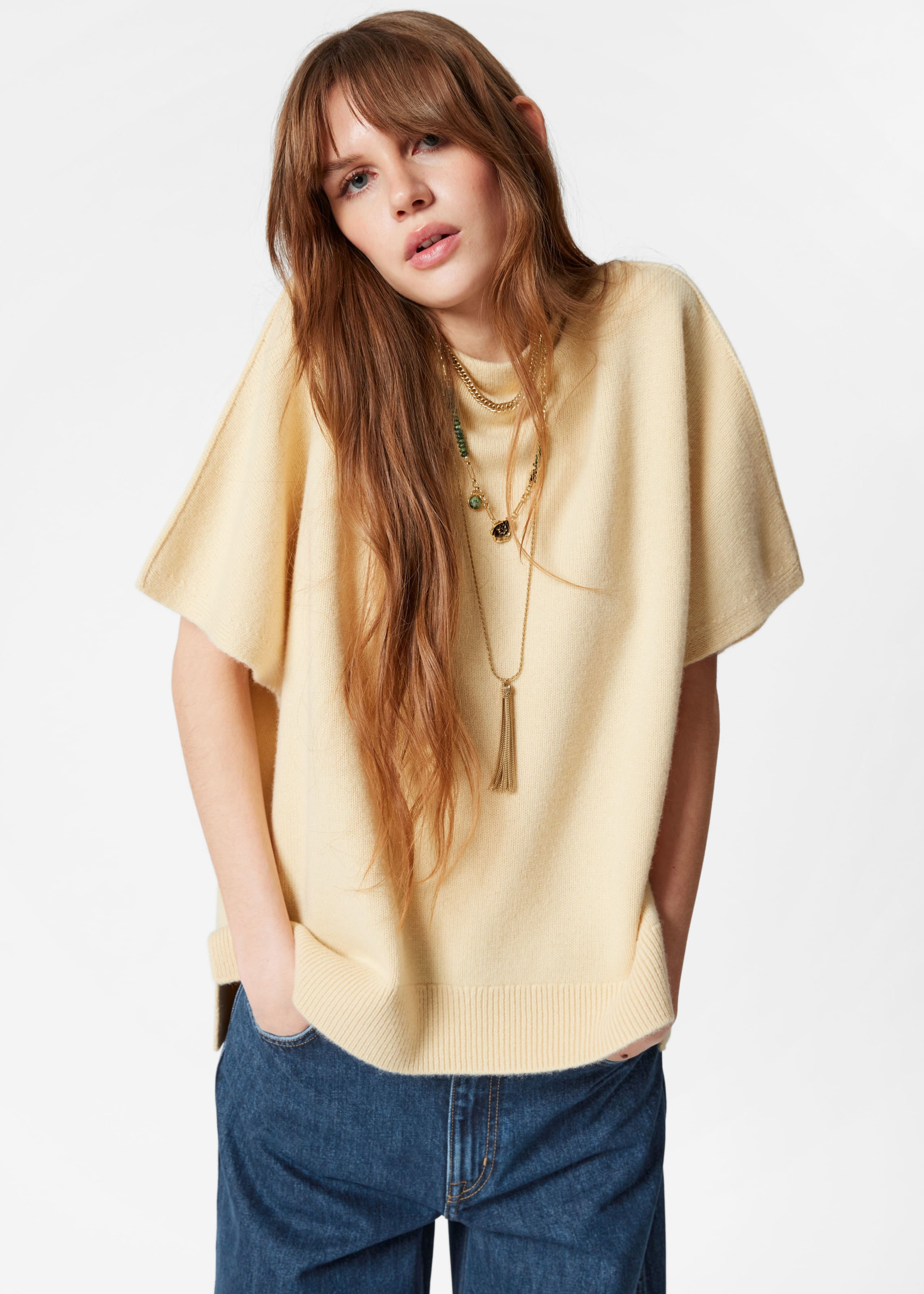 Top de punto de lana - Gris claro - Lookbook