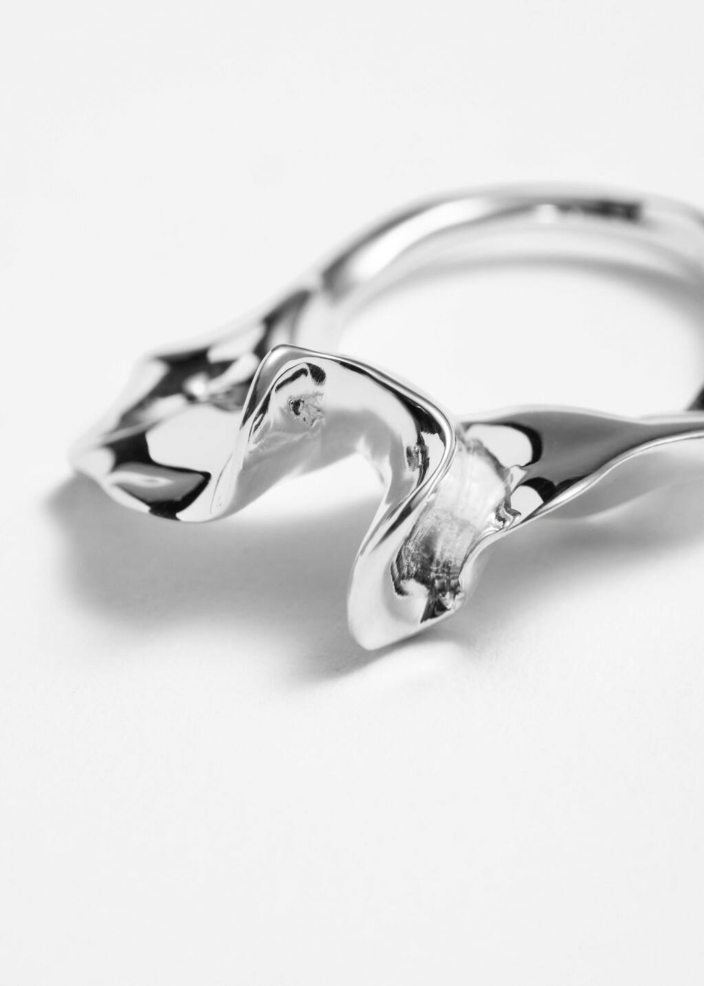 Organic-Shape Silver Ring - {{variantName}} - Descriptive Detail