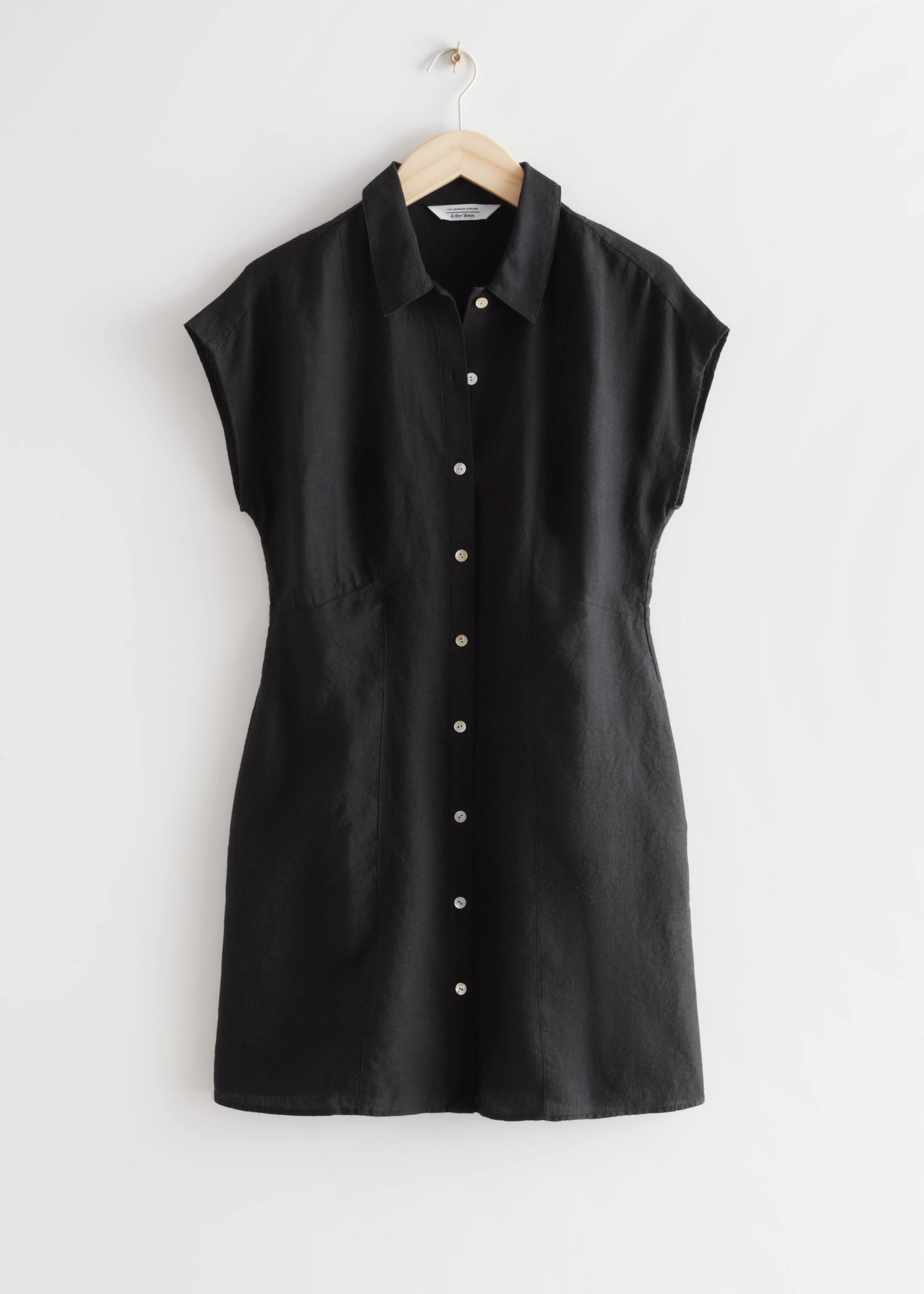 Mini Shirt Dress - Black - Still Life