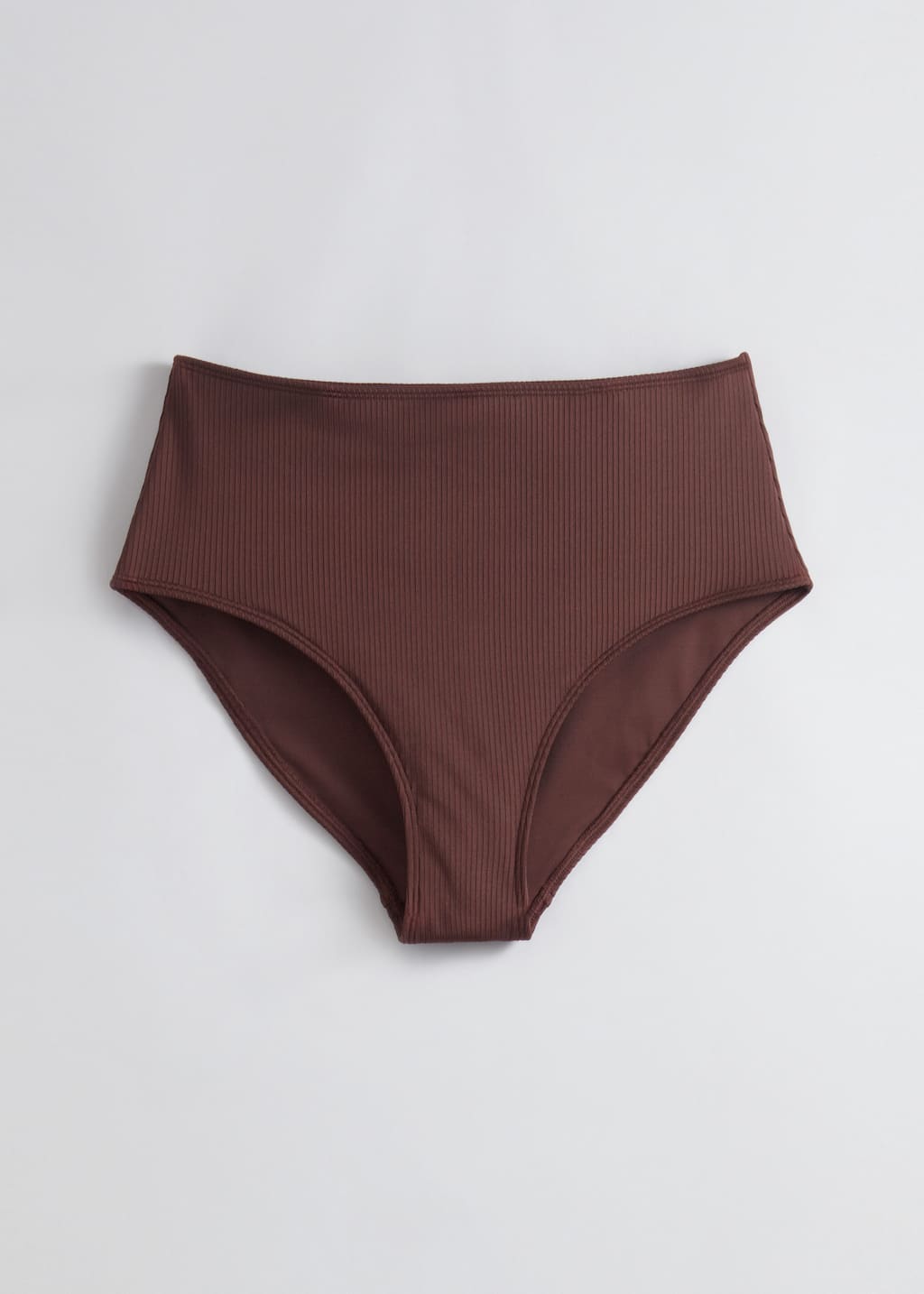 Image of Majtki bikini w prążki z wysoką talią