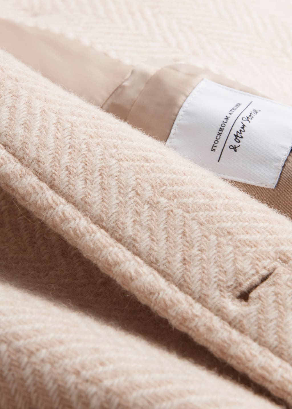Image of Single-Breasted Mid-Length Wool Coat