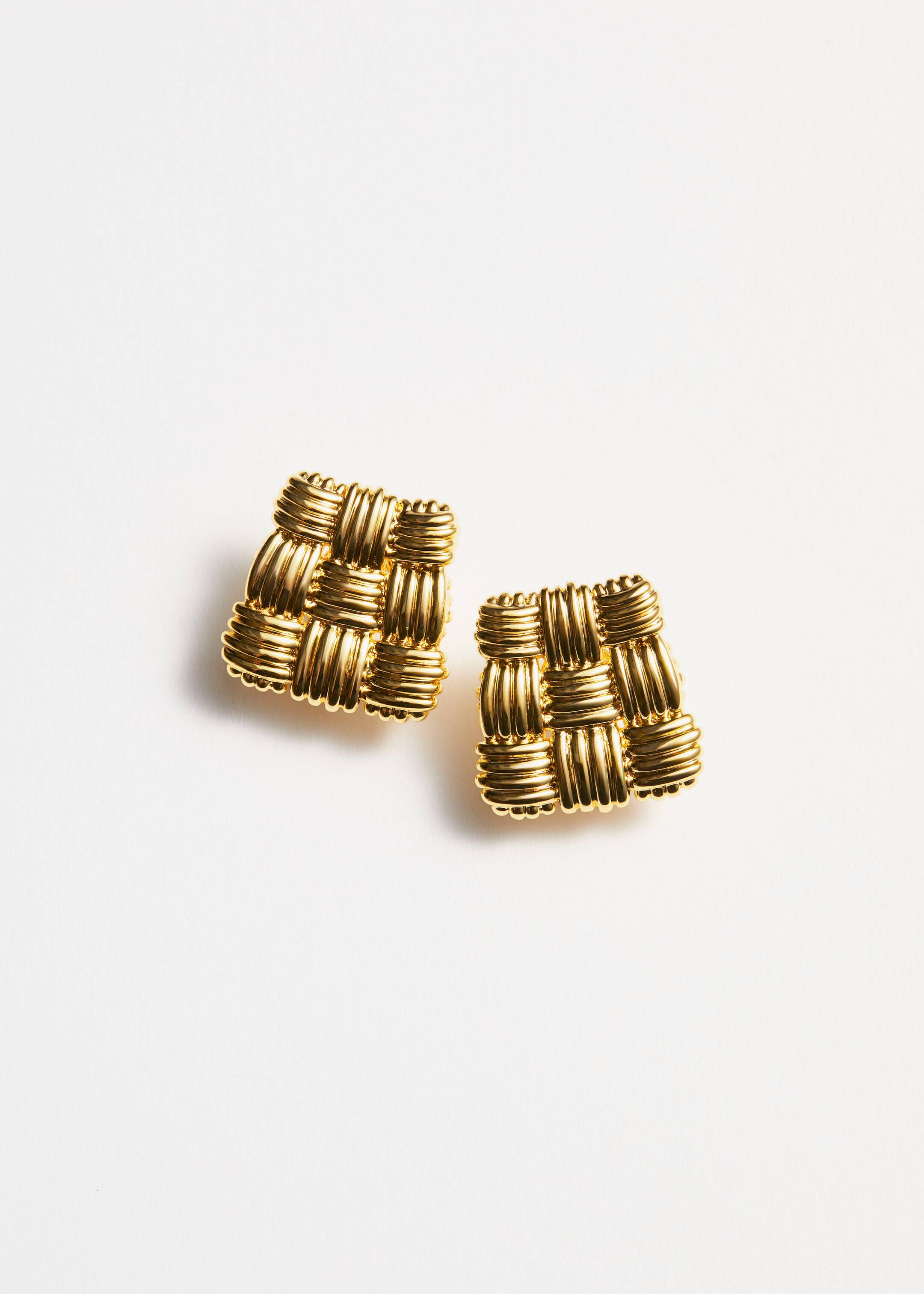 Größeres Bild ansehen: Ohrstecker in Flechtoptik - Gold - Ladies | H&M DE 1