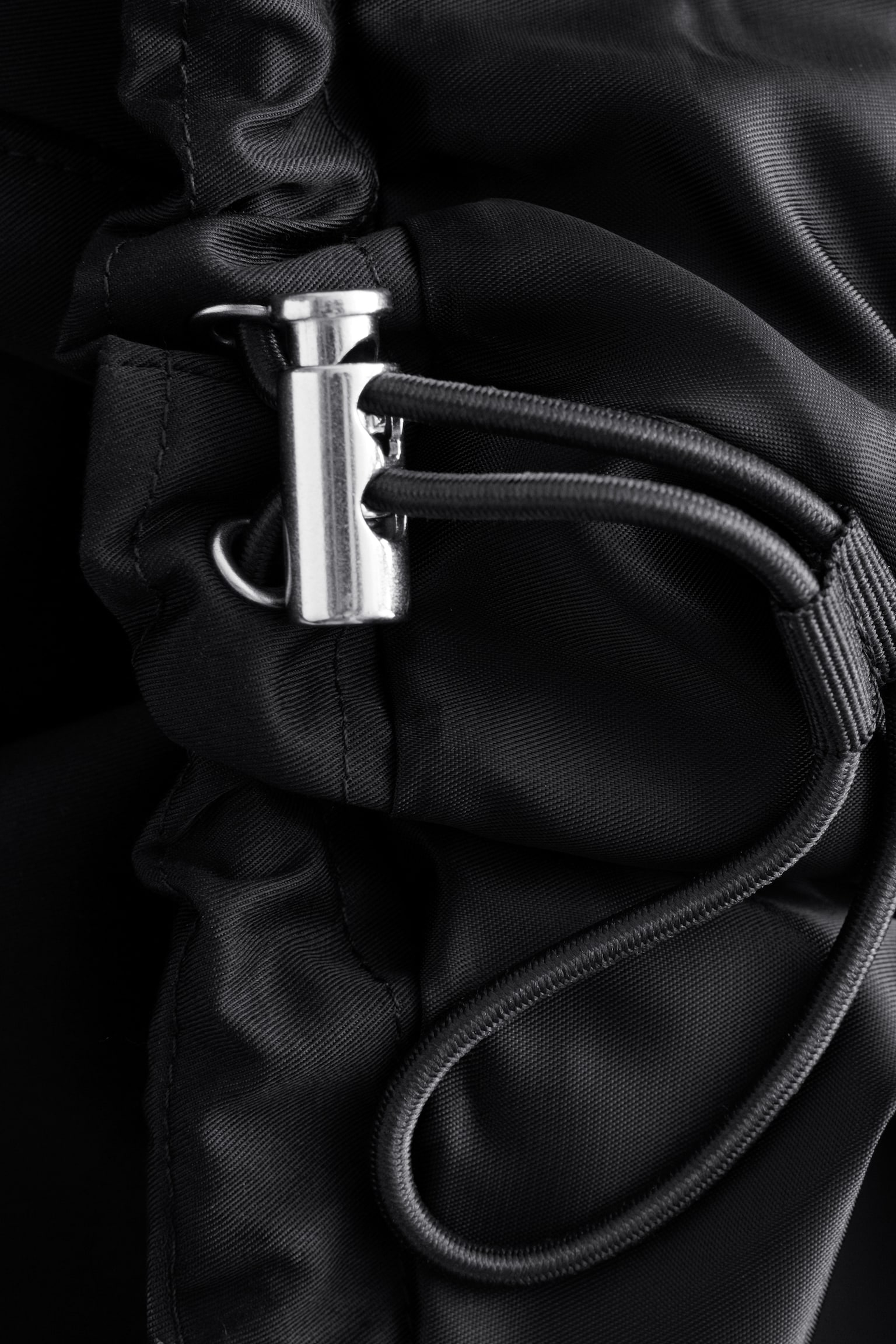 Giacca in twill con zip - Nero - 3