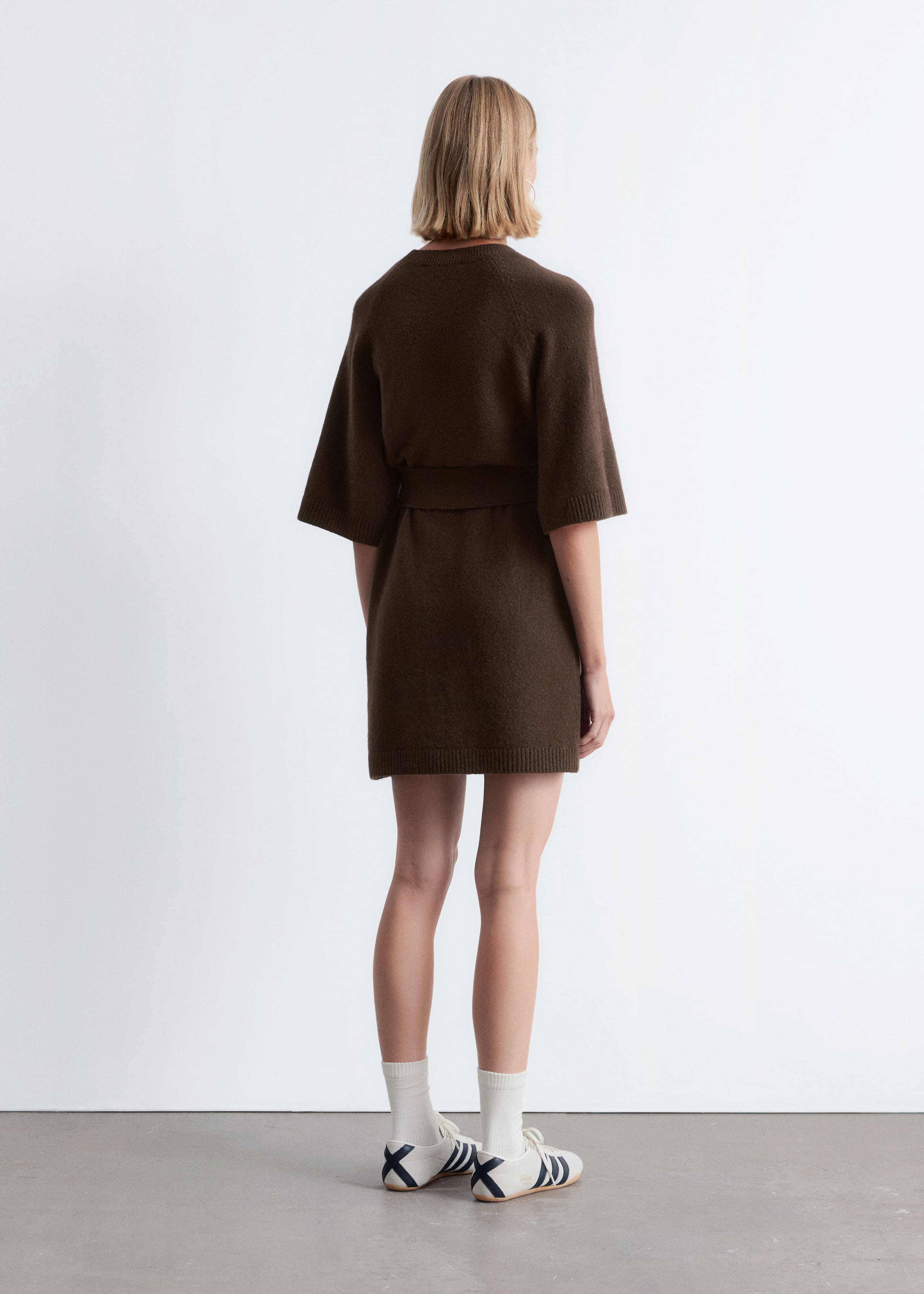 Image of Knitted T-Shirt Mini Dress