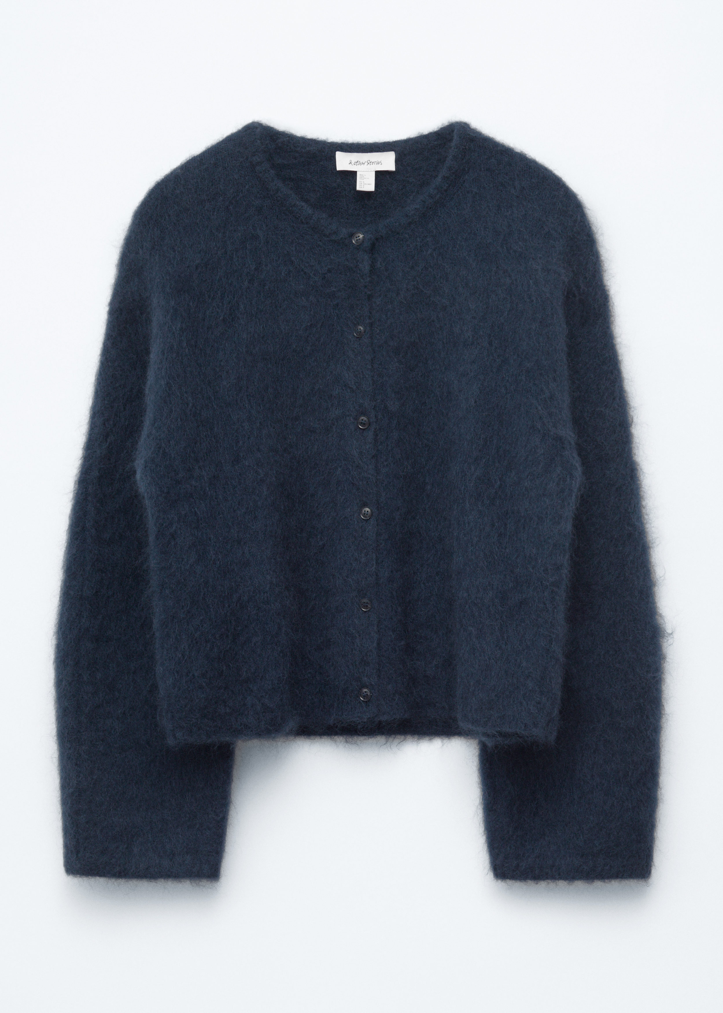 Brushed Mohair-Blend Cardigan - Navy Blue - & Other Stories US