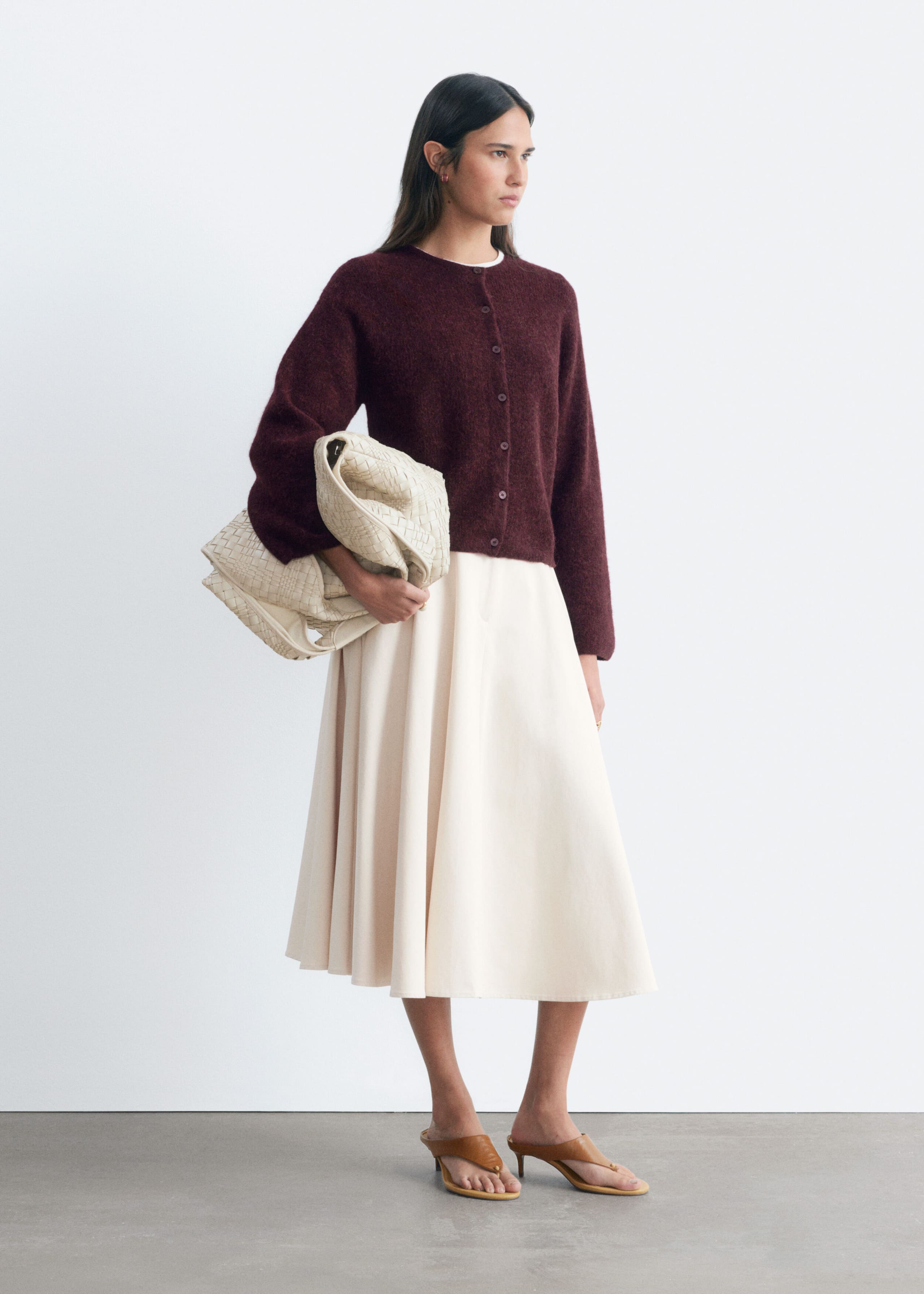 Alpaca-Blend Knitted Cardigan - Mole - Lookbook