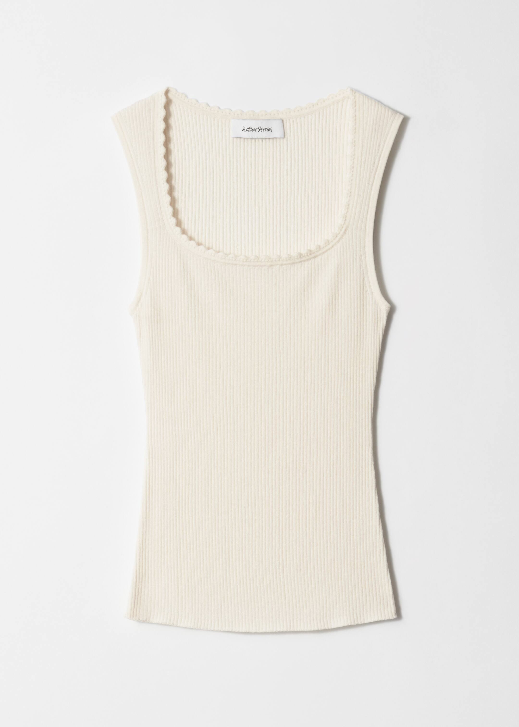 Visualizza immagine più grande: Canotta con lavorazione a coste - Crema - DONNA | H&M IT 5