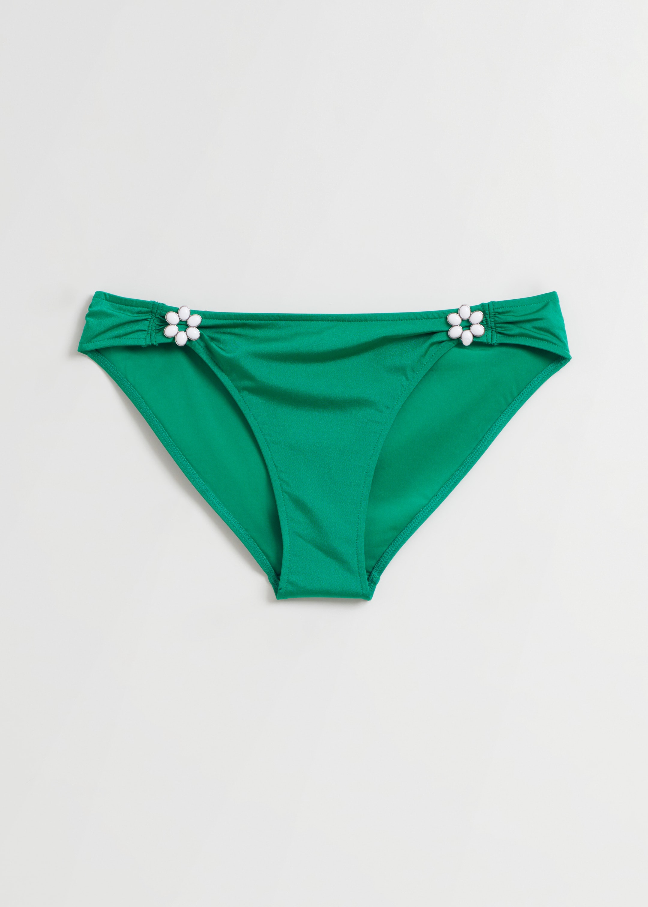 Ingrandisci l'immagine: Flower Adorned Bikini Briefs - Emerald green - DONNA | H&M CH 1