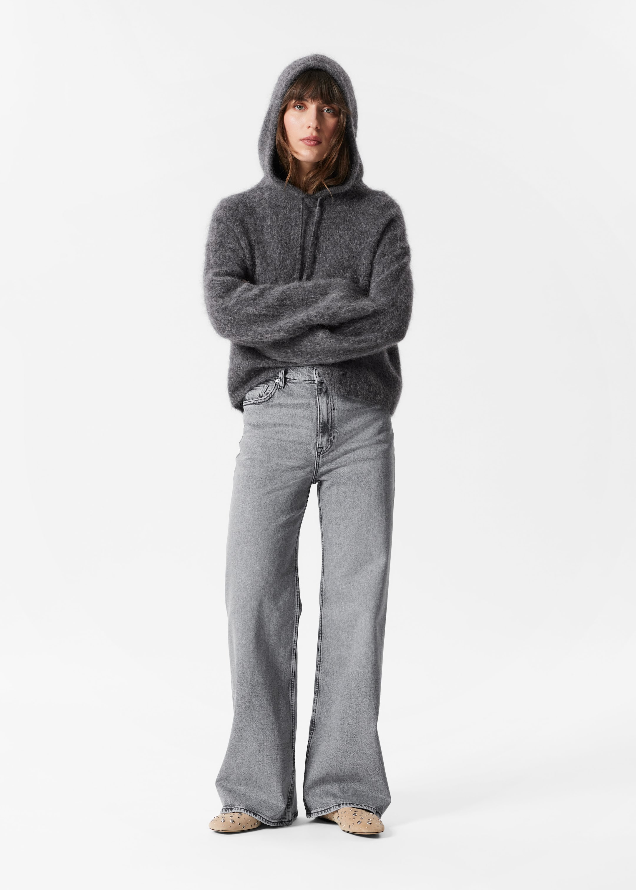 View larger image: Wide-Leg Jeans - Grey - Ladies | H&M GB 1