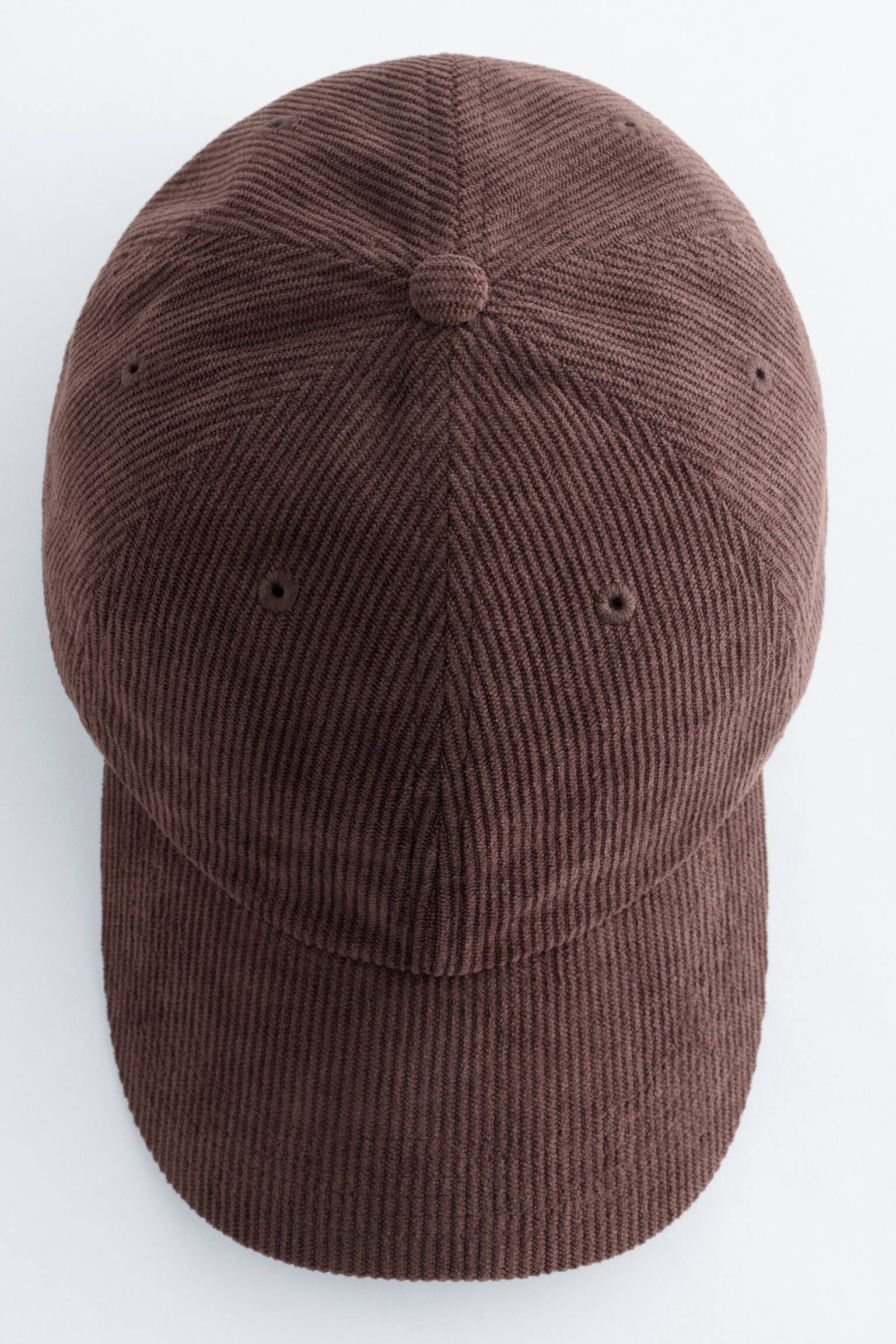 Corduroy Baseball Cap - חום כהה/שחור/באז' - 3