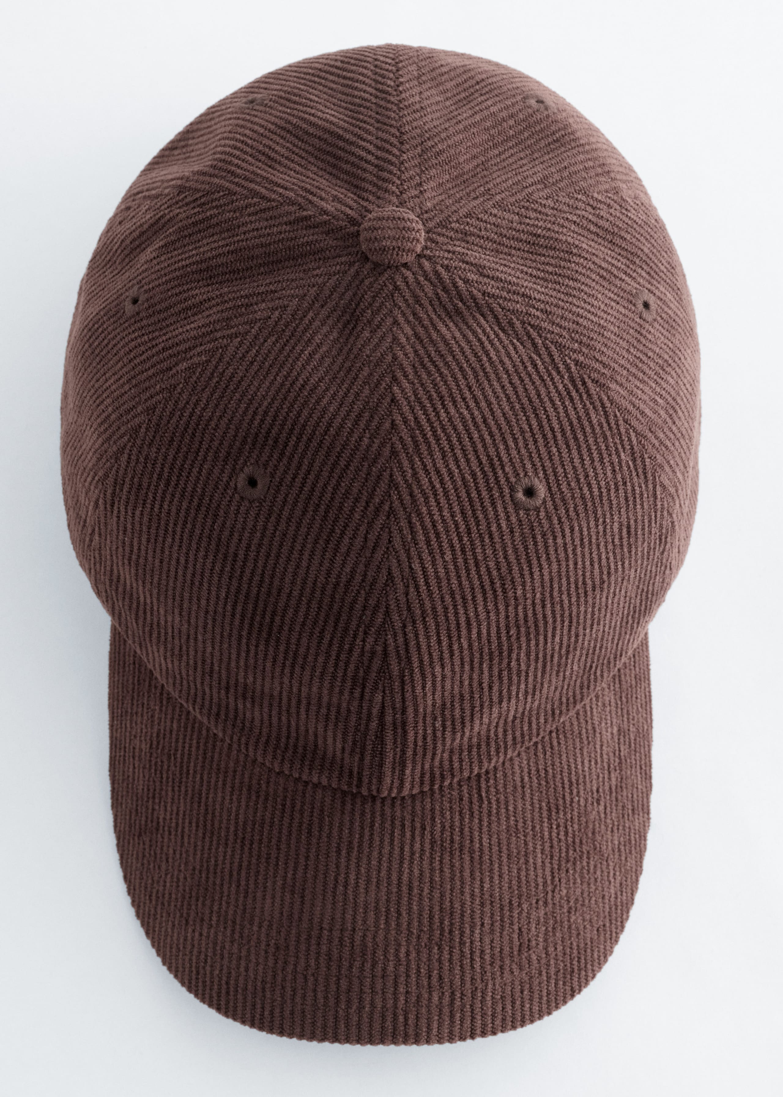 Cappellino da baseball in velluto a coste - Marrone scuro - Natura morta