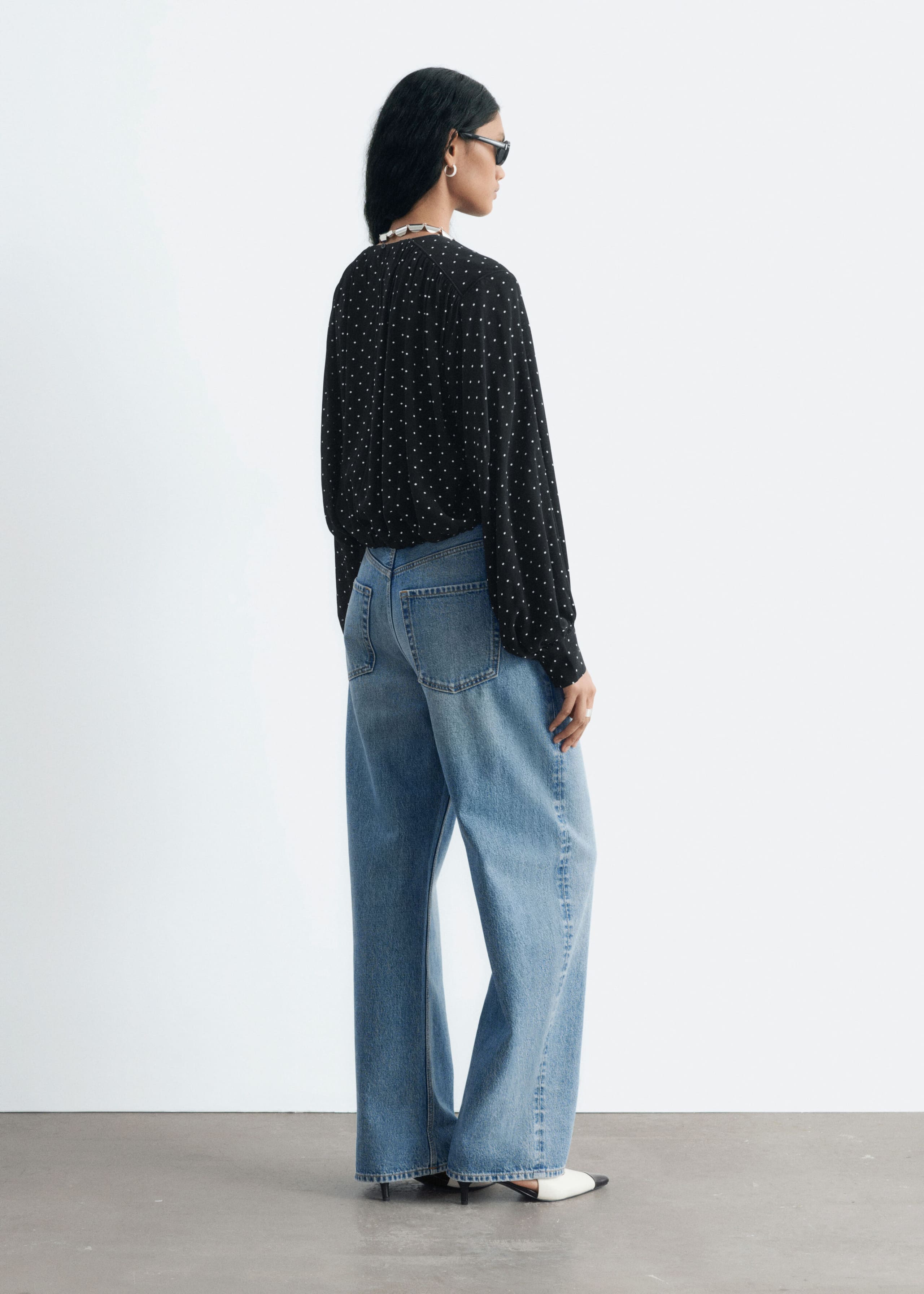 Gathered Blouse - Pink - Lookbook