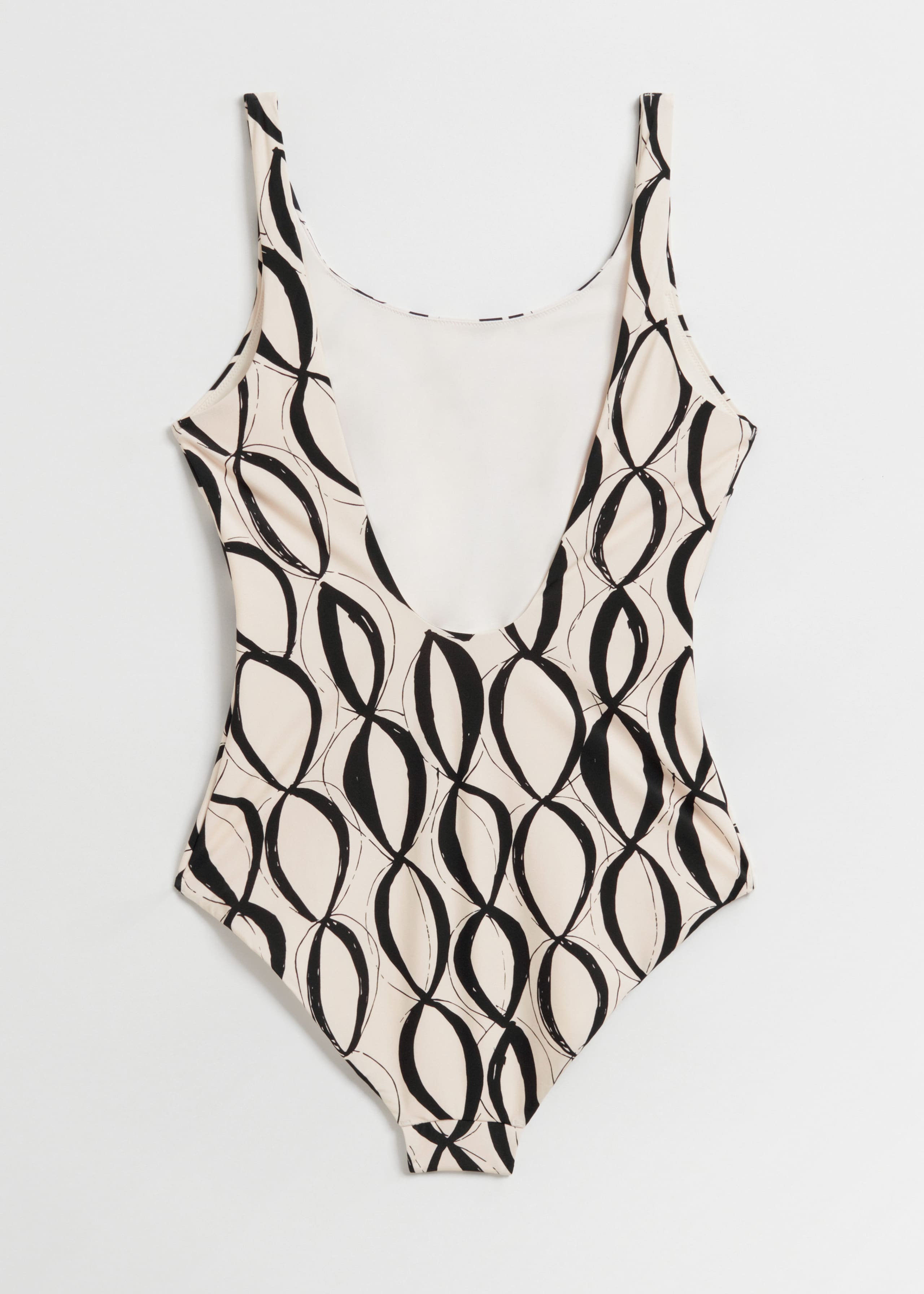 GeometricSwimsuit - Black/White Geometric Print - Bodegón